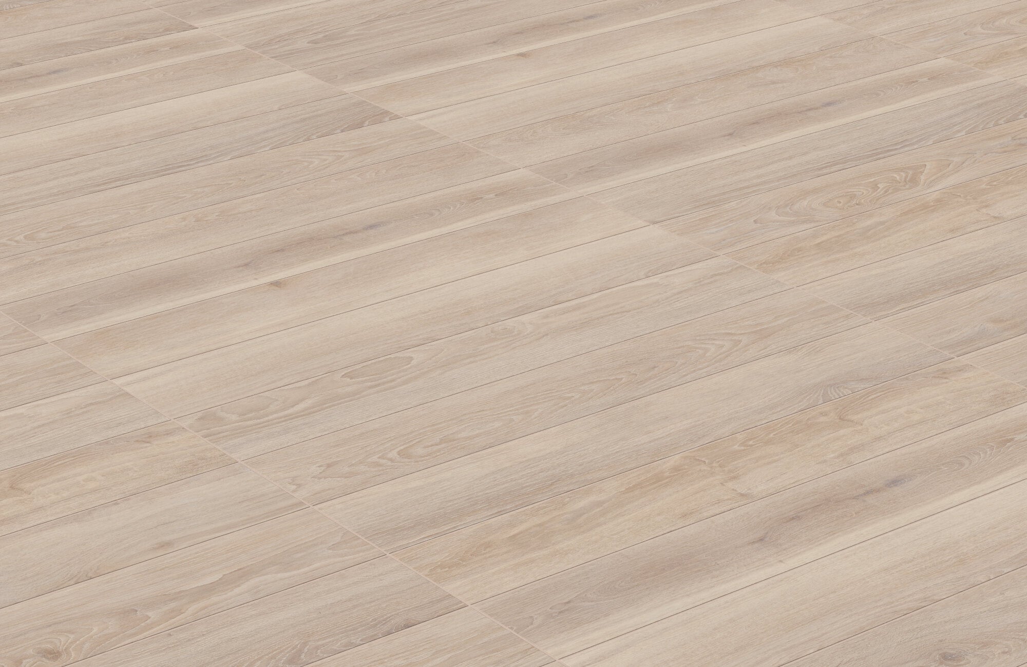 Light wood look porcelain tiles with natural grain details, offering the warmth of wood and durability of tile for a serene, stylish space.