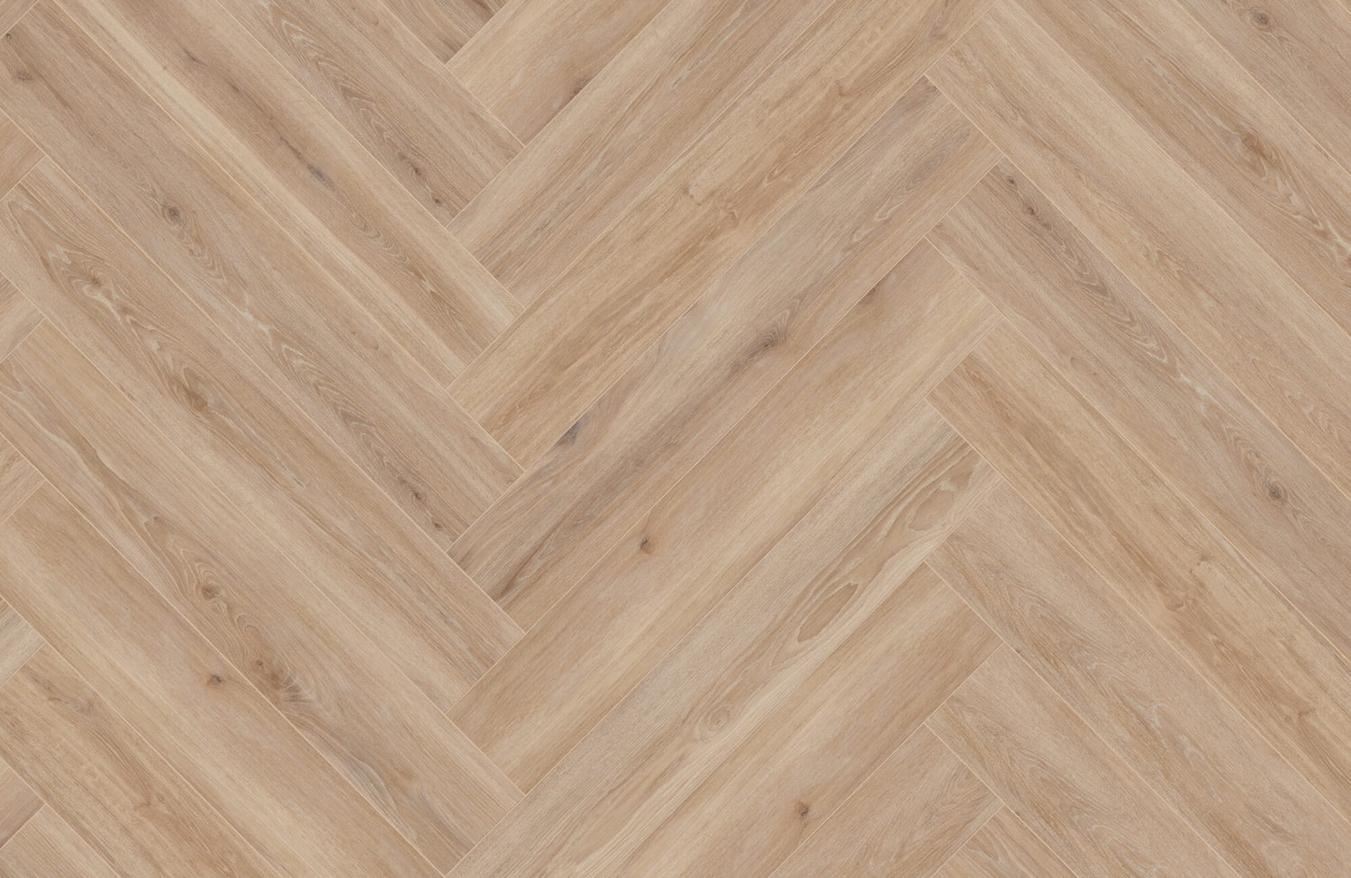 Close-up of Jameson 8x48 Grip Porcelain Tile in Camel, featuring a warm woodgrain pattern in a herringbone design for timeless elegance.