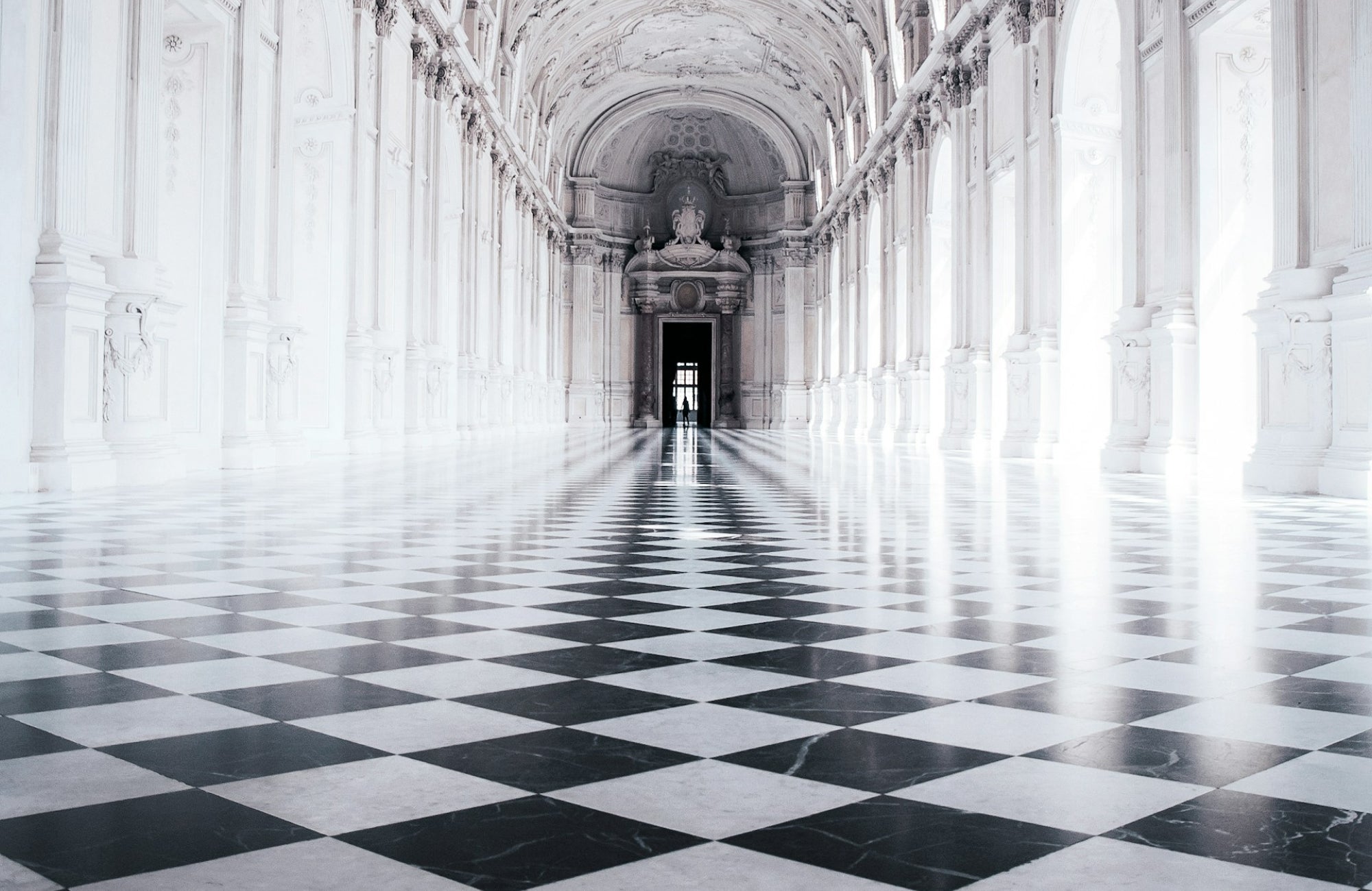 Checkerboard black and white store