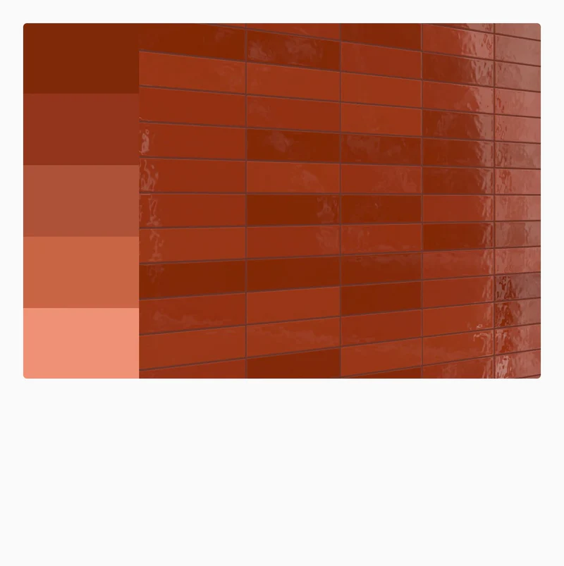 Glossy red tiles create a bold and dramatic effect, perfect for making a vibrant statement in any space