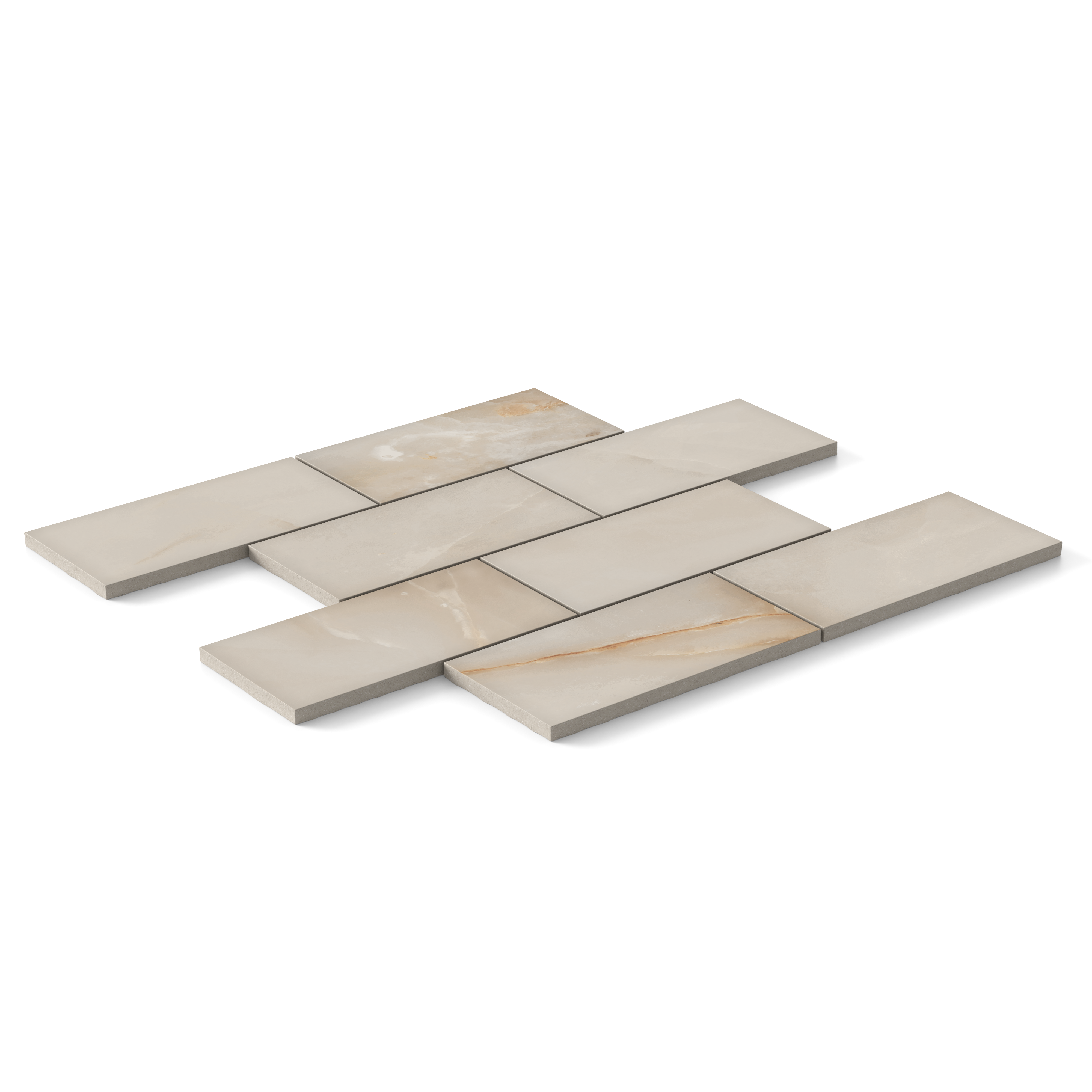 Astrid 3x6 Matte Porcelain Mosaic Tile in Sand