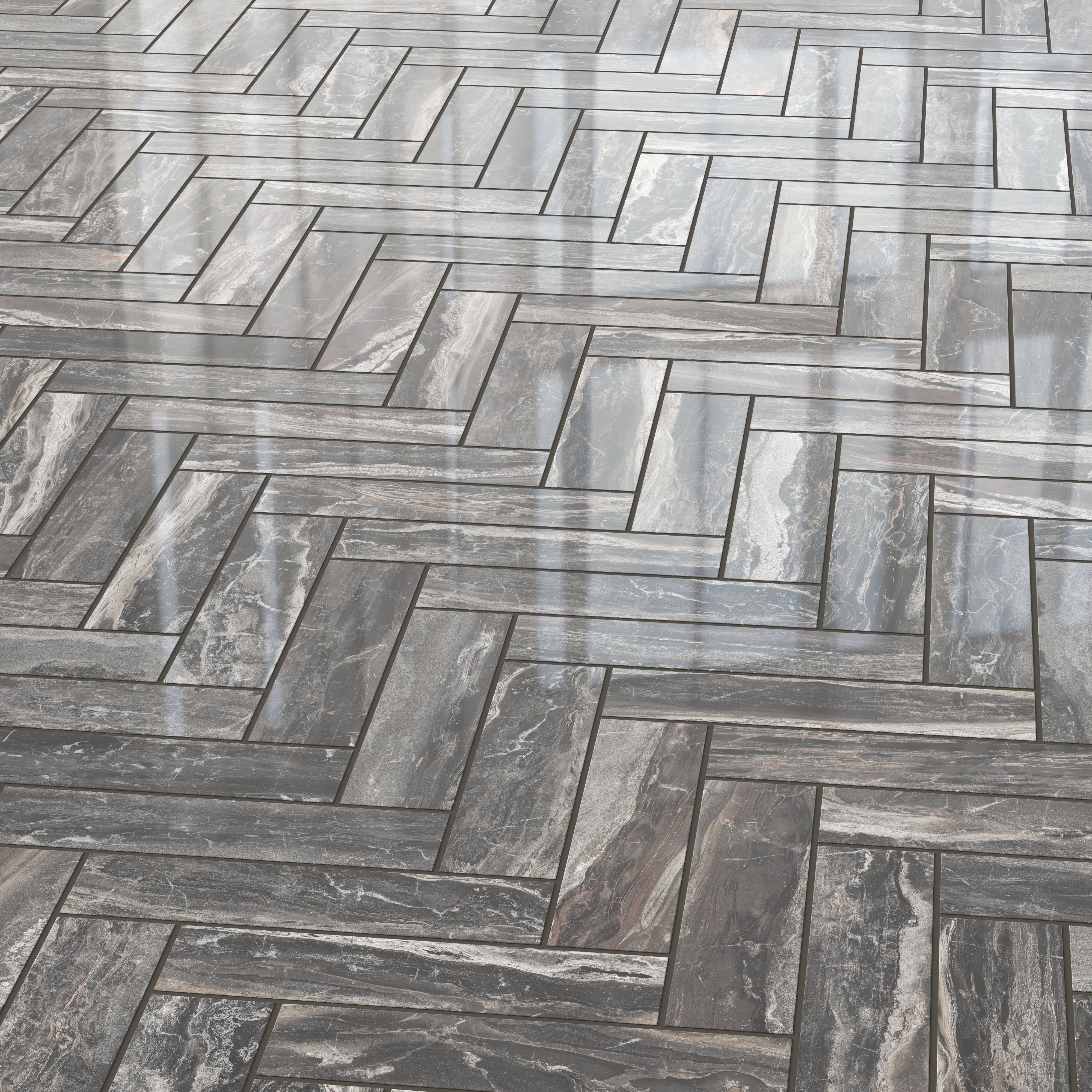 Harley 3x12 Polished Porcelain Tile in Graphite