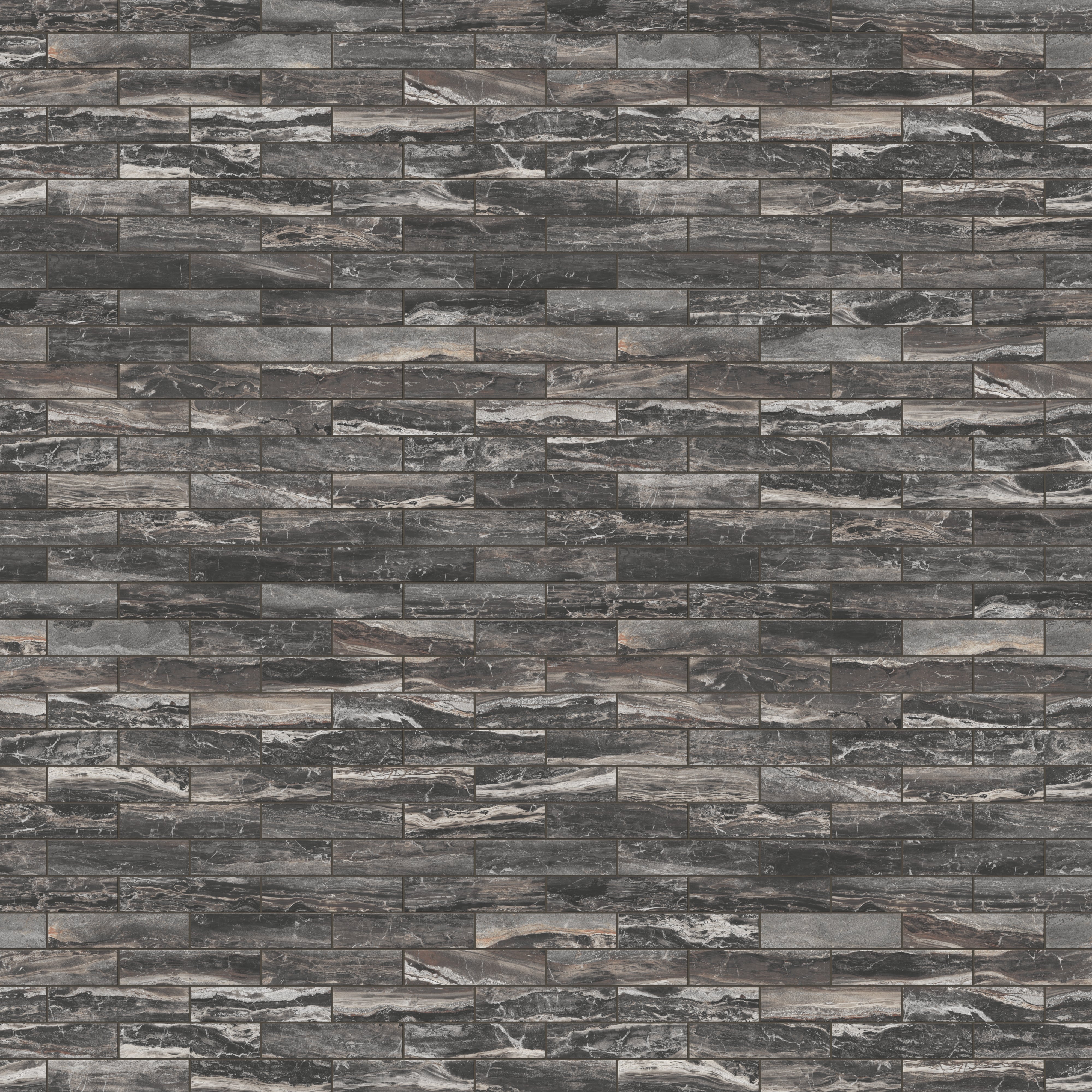 Harley 3x12 Polished Porcelain Tile in Graphite