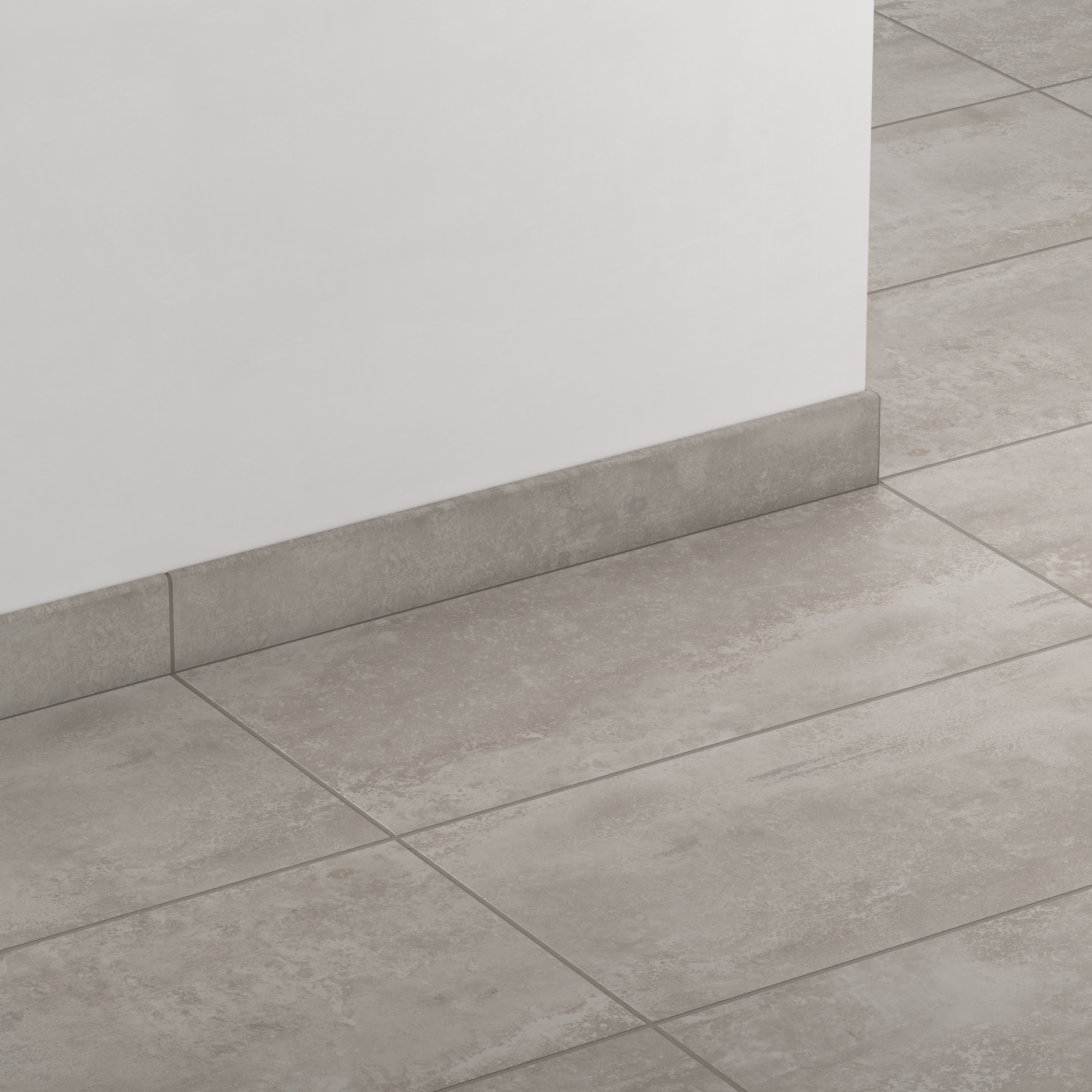 Pierce 3x24 Matte Porcelain Bullnose Tile in Stone