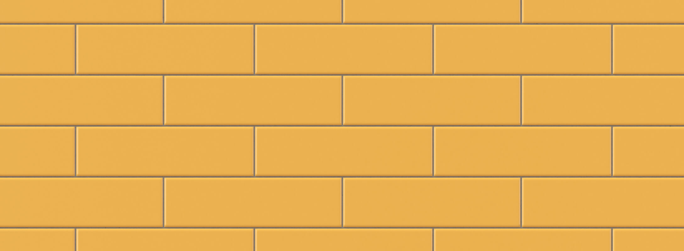 Smooth, golden yellow rectangular tiles in a stacked layout, adding a warm, sunlit ambiance to any space