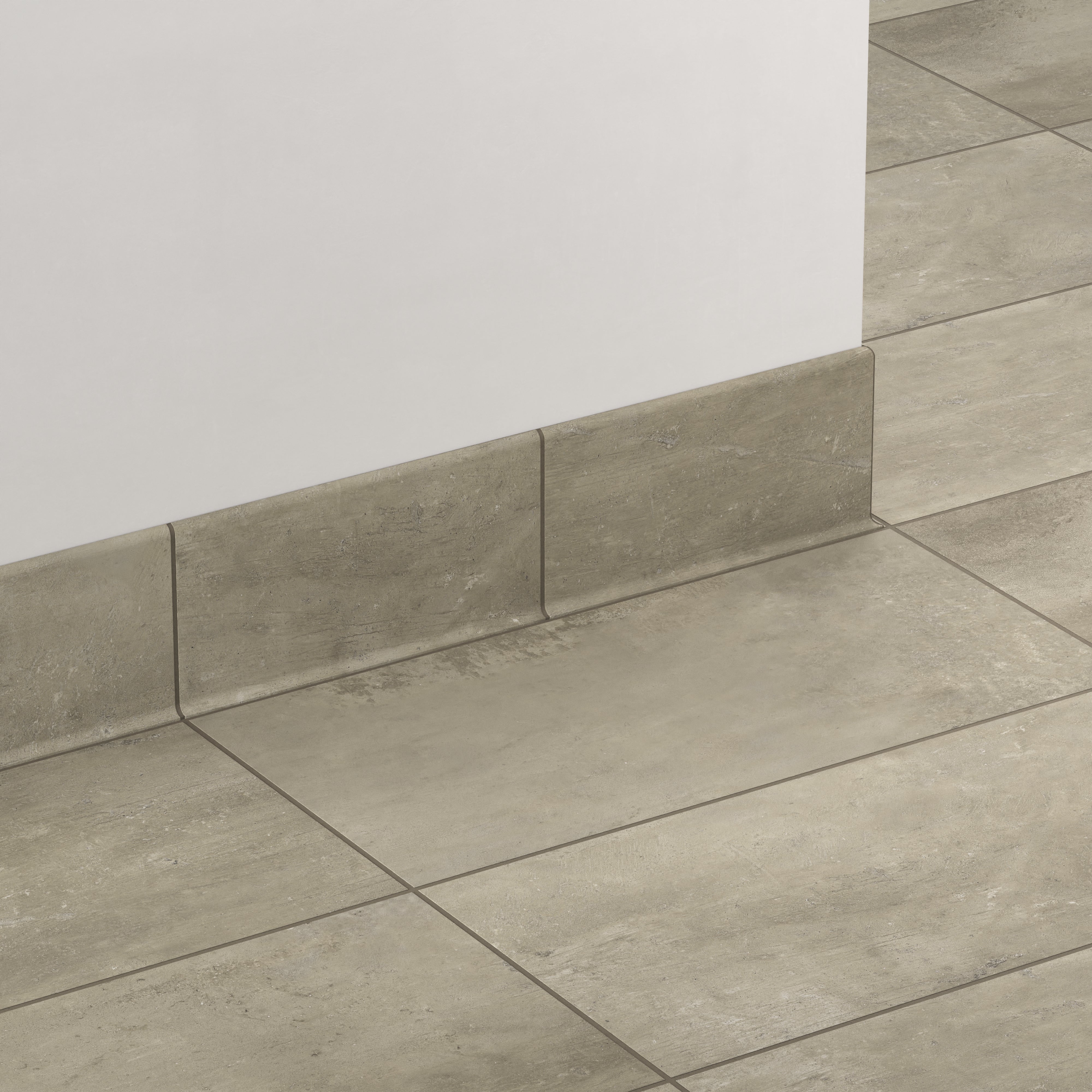 Ramsey 6x12 Matte Porcelain Cove Base Tile in Khaki