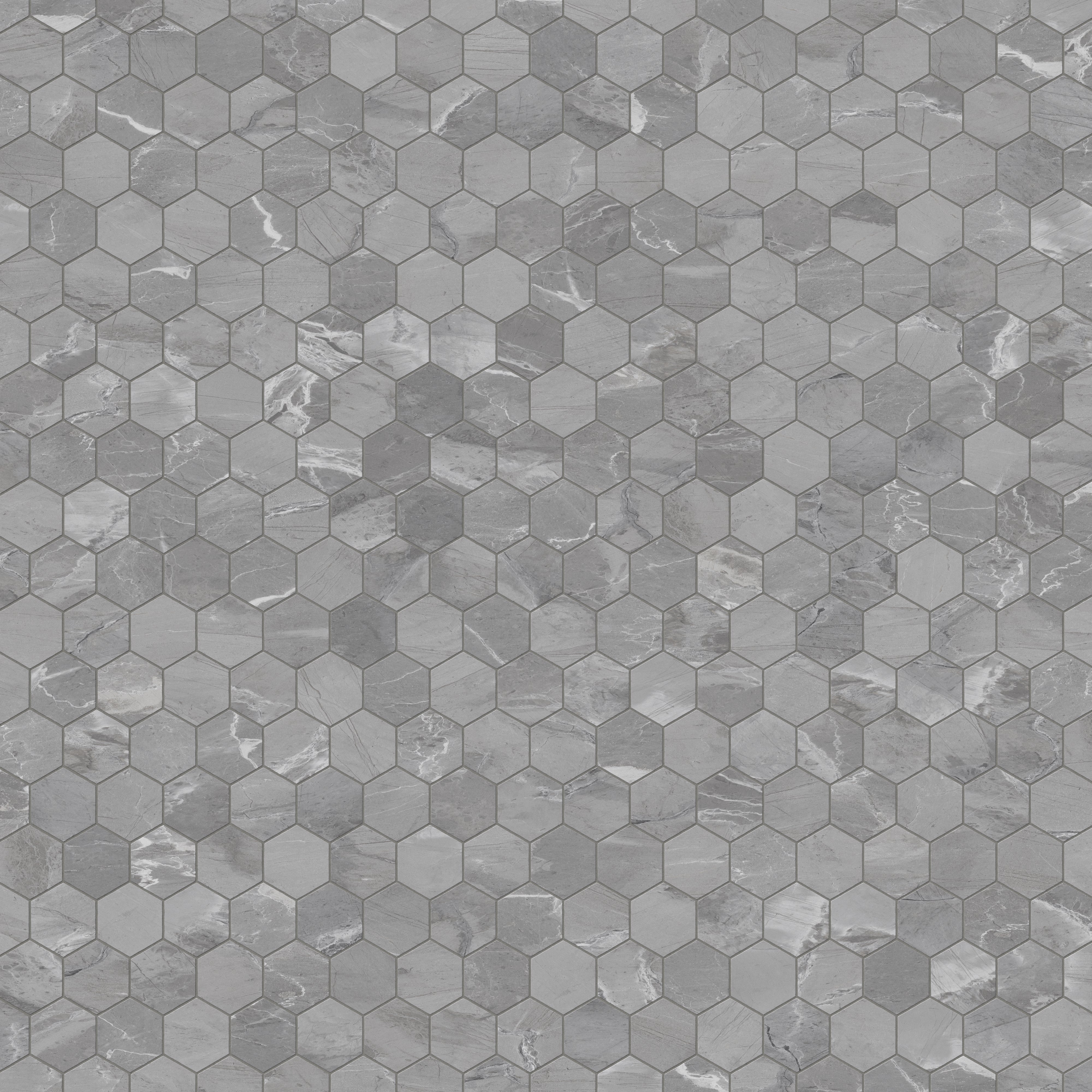Declan 3x3 Matte Porcelain Hexagon Mosaic Tile in Iron