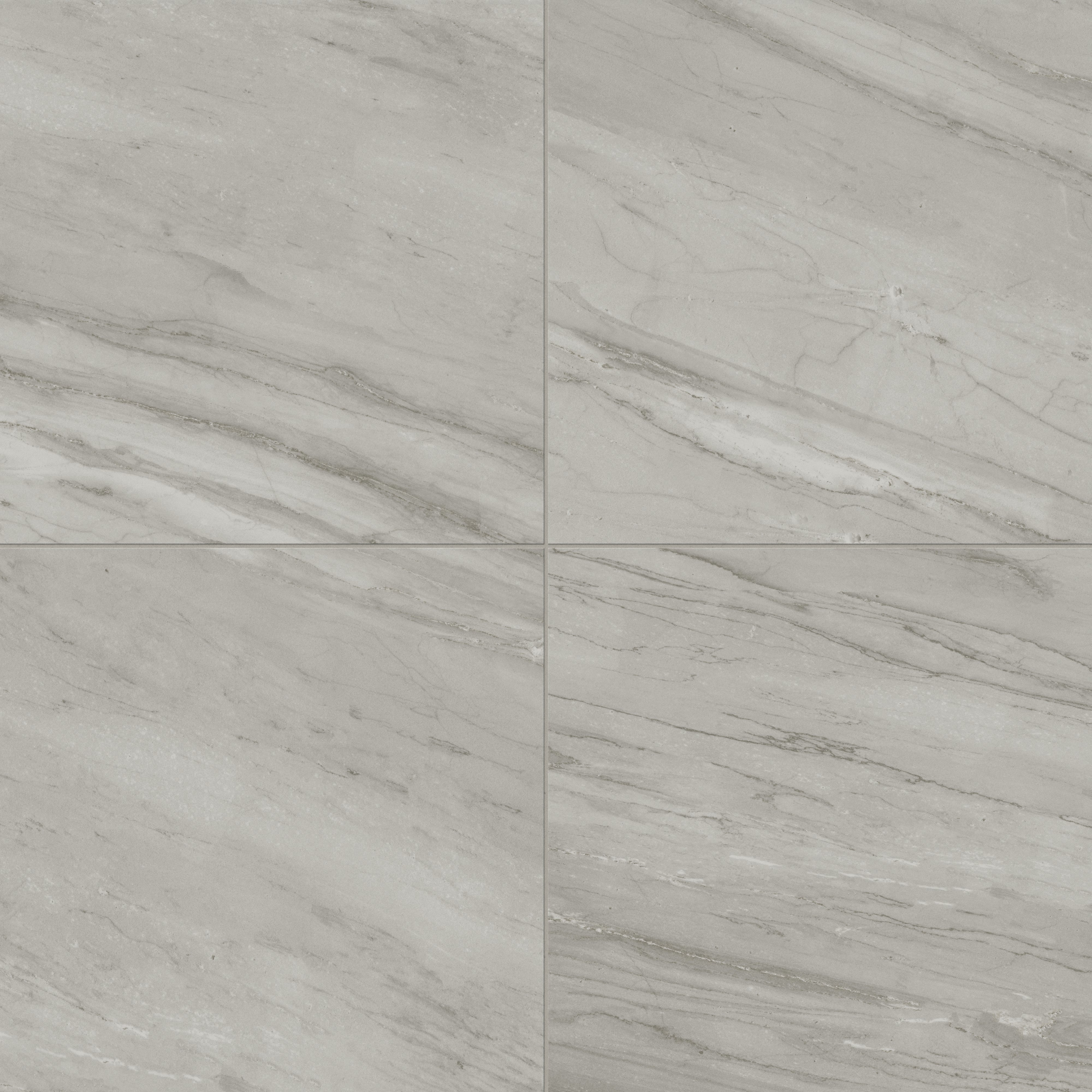 Chantel 24x24 Matte Porcelain Tile in Alaska Grey