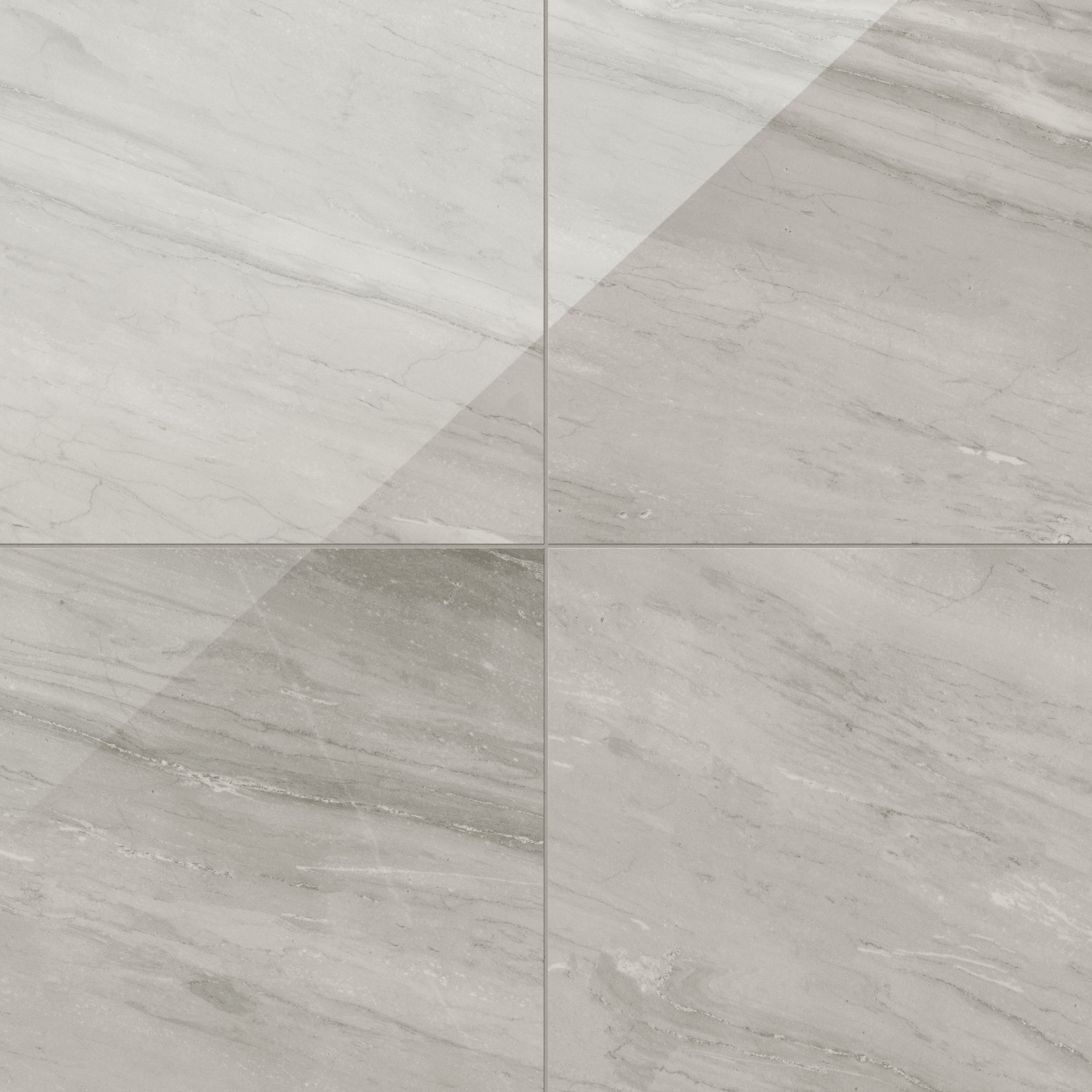 Chantel 24x24 Polished Porcelain Tile in Alaska Grey