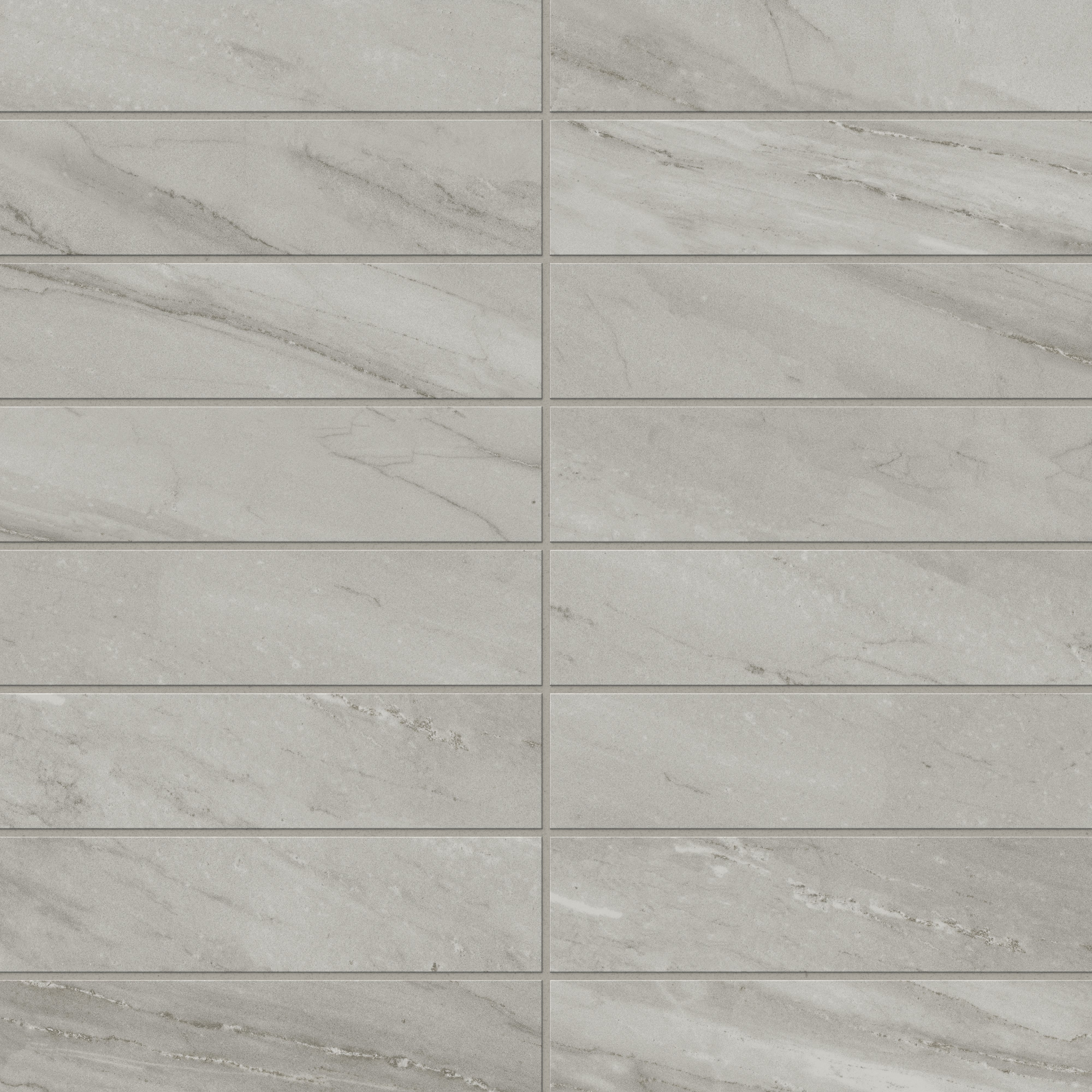 Chantel 3x12 Matte Porcelain Tile in Alaska Grey