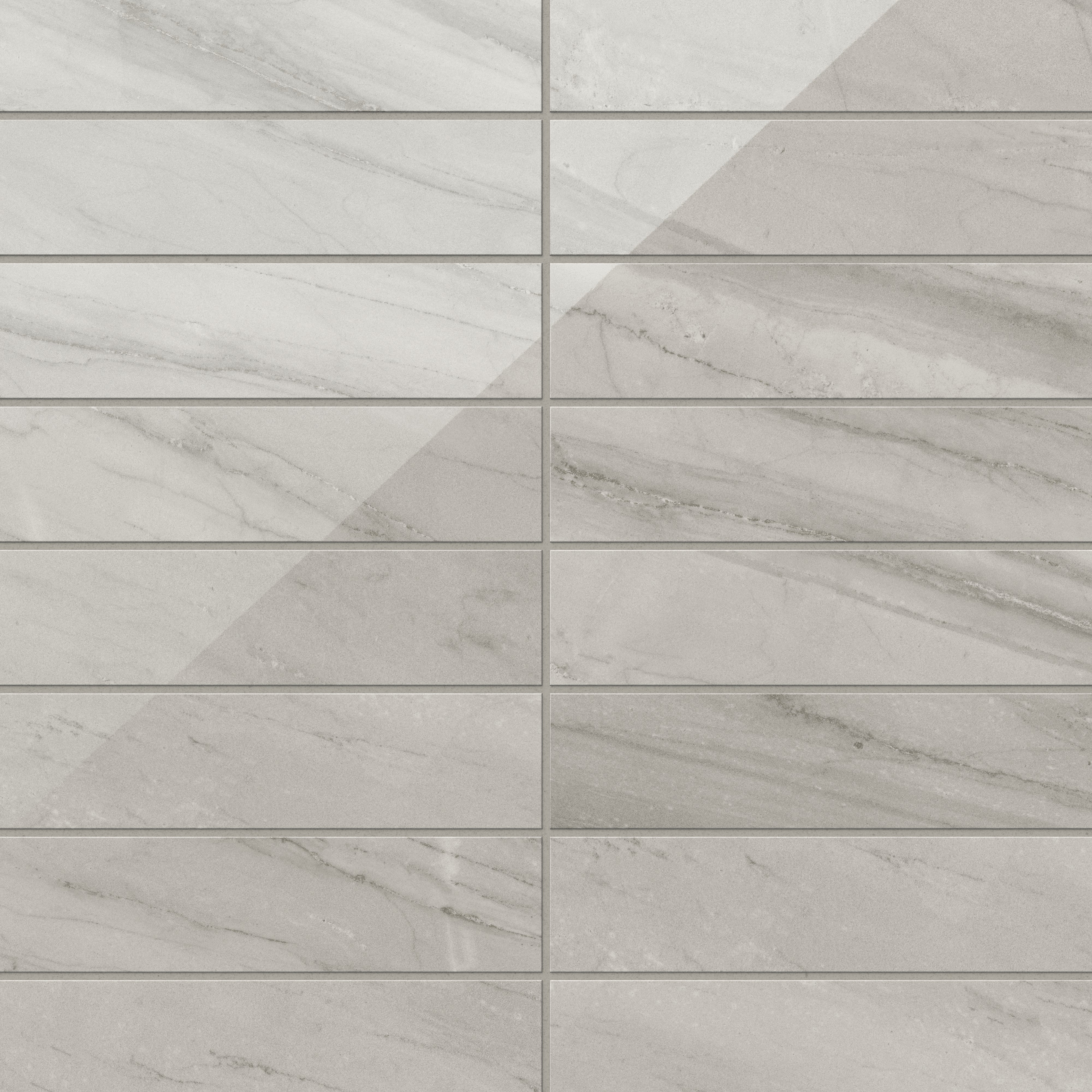 Chantel 3x12 Polished Porcelain Tile in Alaska Grey