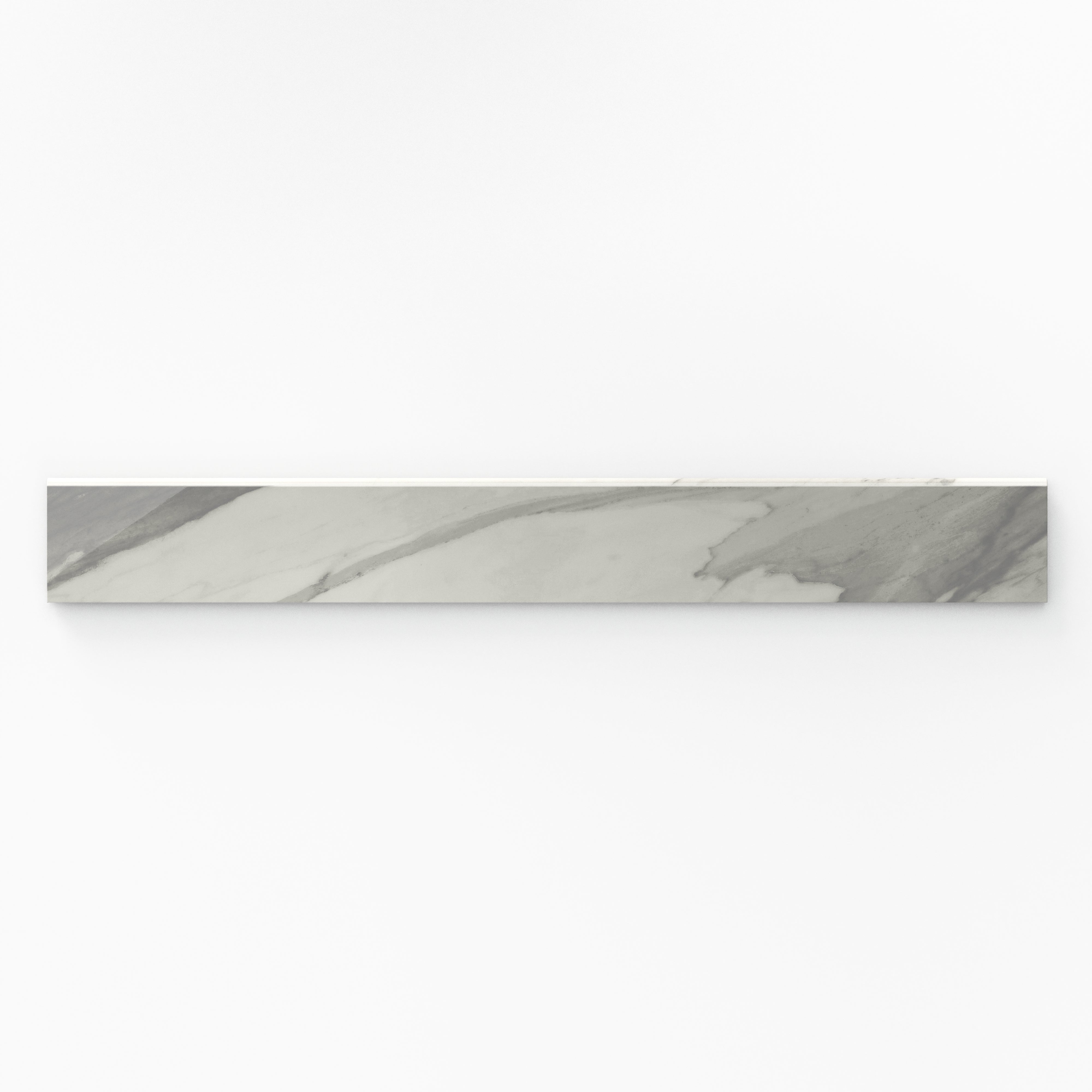 Chantel 3x24 Polished Porcelain Bullnose Tile in Apuano