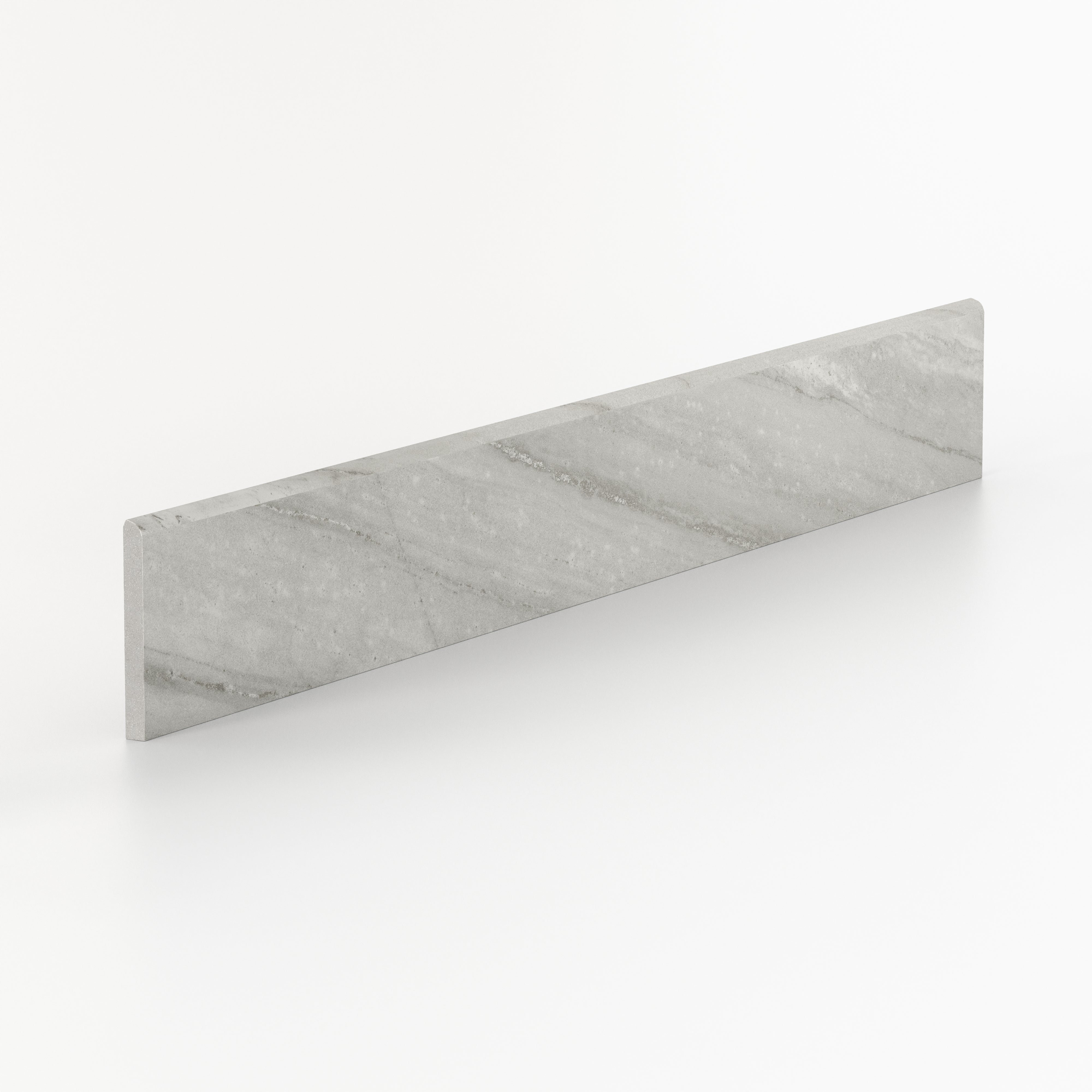 Chantel 3x24 Polished Porcelain Bullnose Tile in Alaska Grey