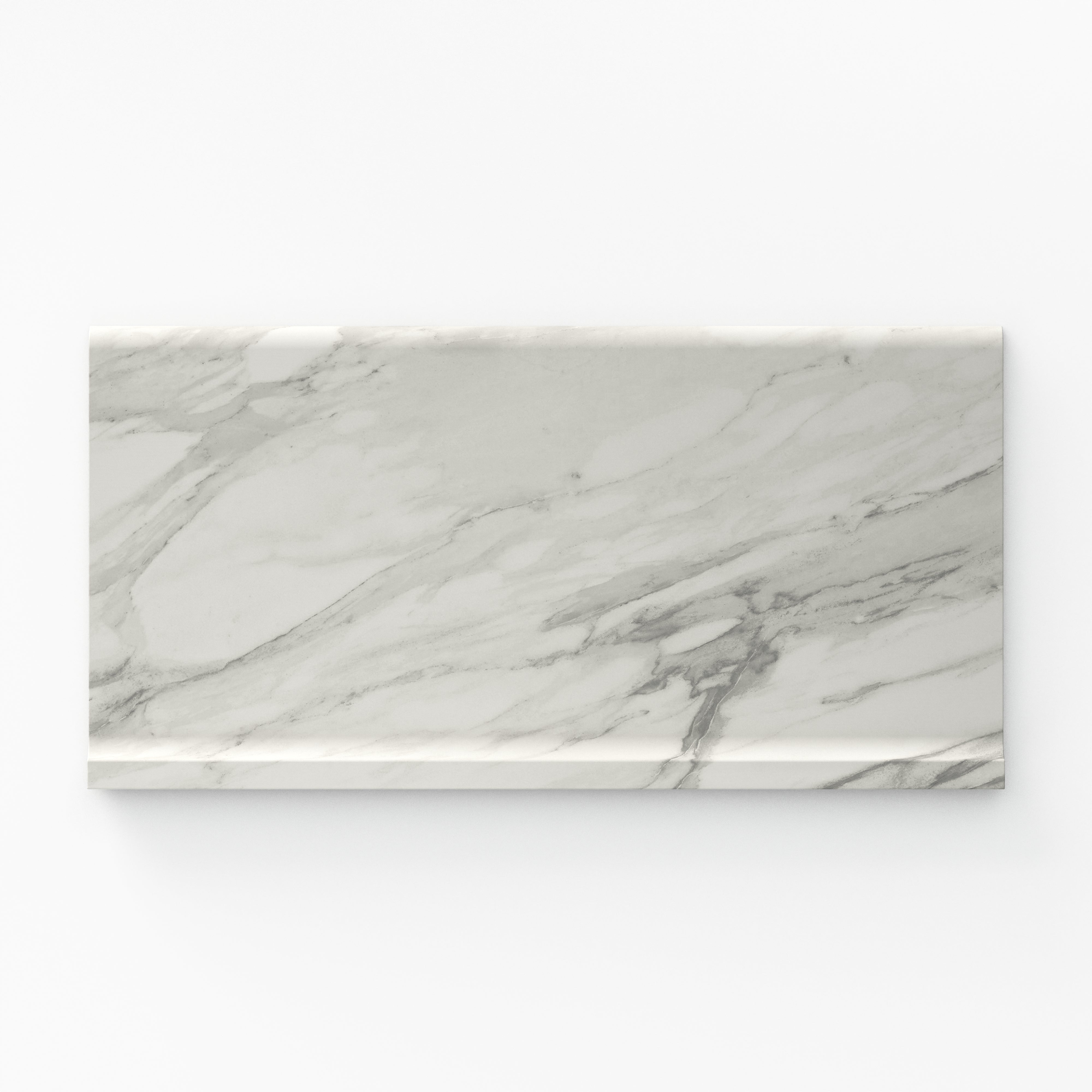 Chantel 6x12 Matte Porcelain Cove Base Tile in Apuano