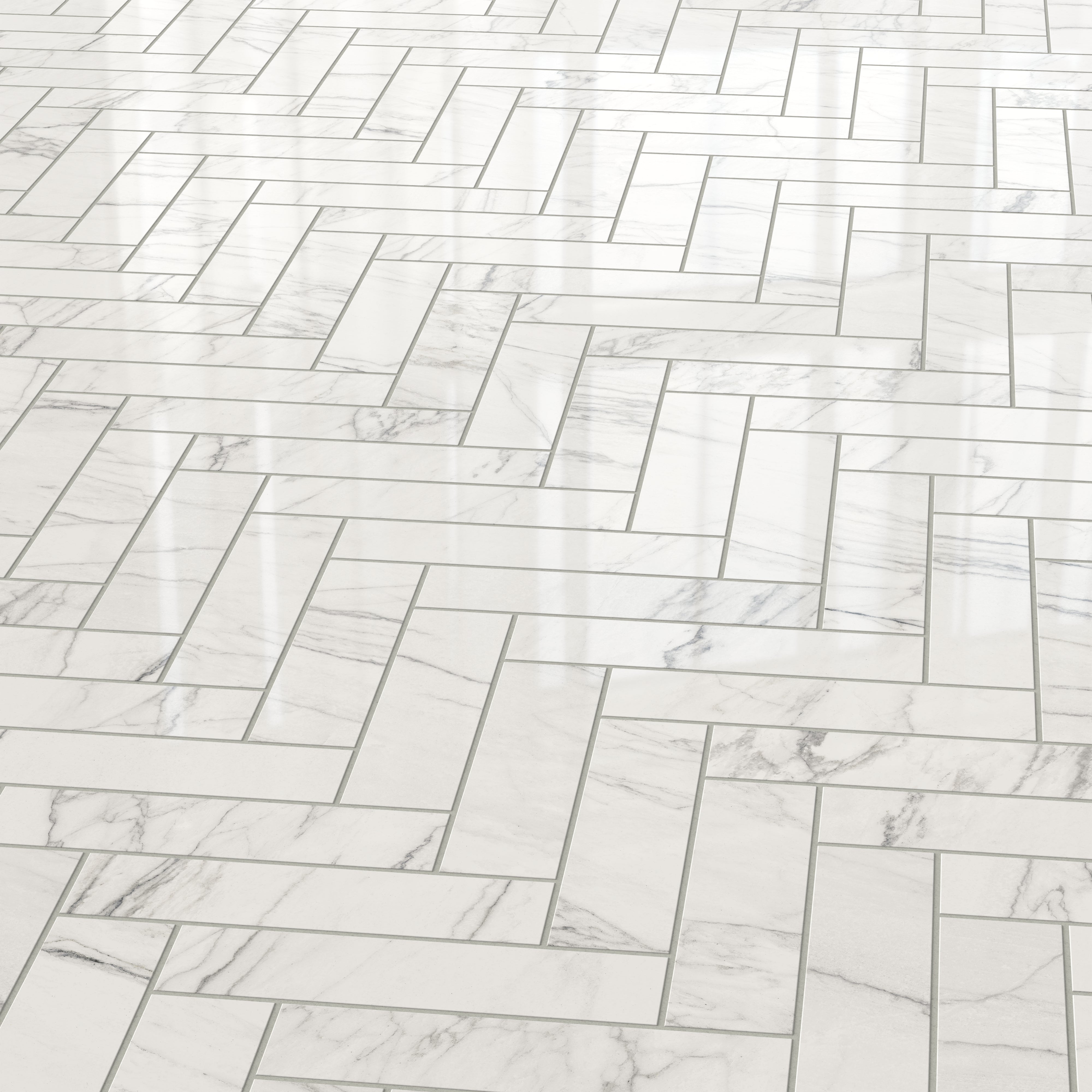 Aniston 3x12 Polished Porcelain Tile in Calacatta Quarzite