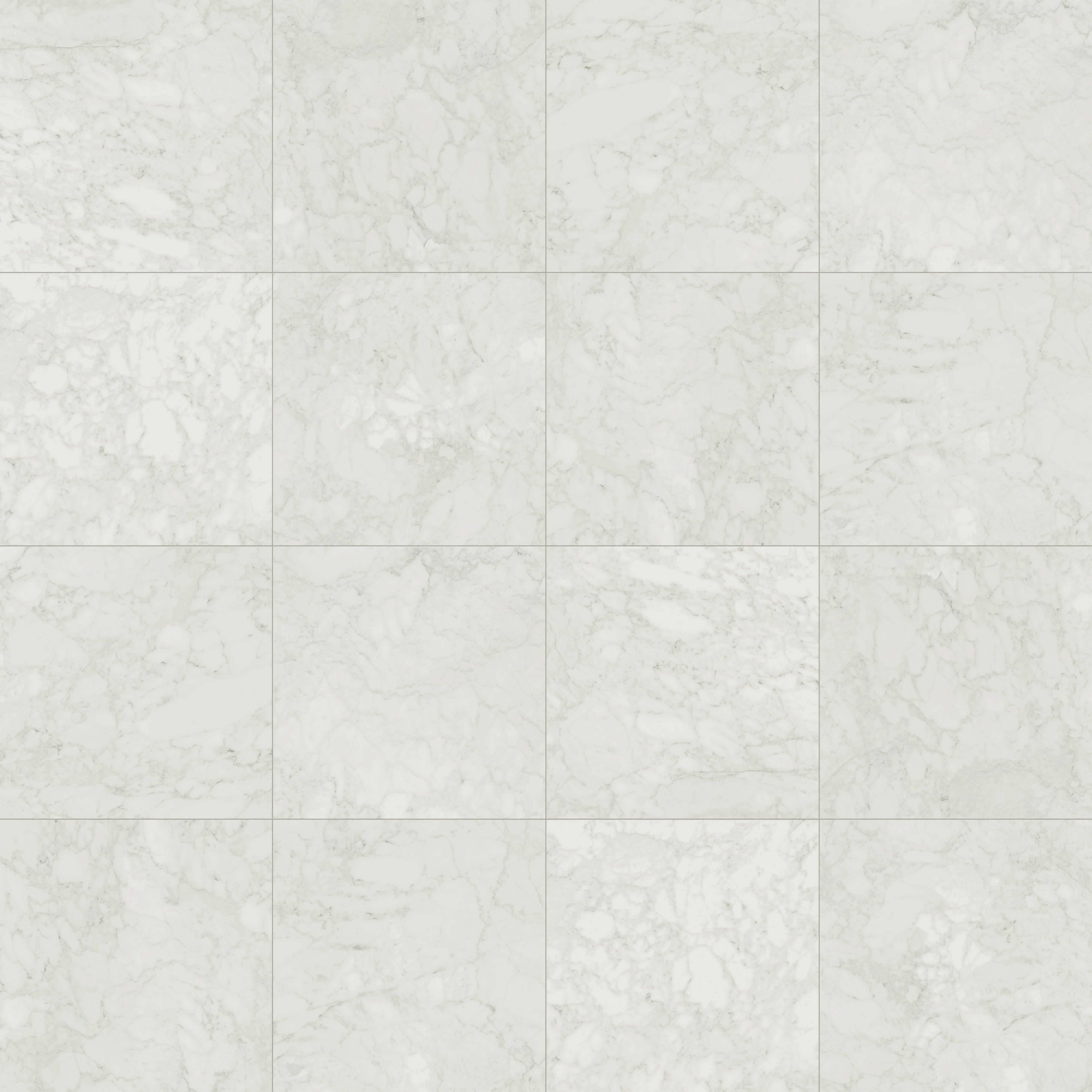 Aniston 48x48 Polished Porcelain Tile in Carrara Bianco