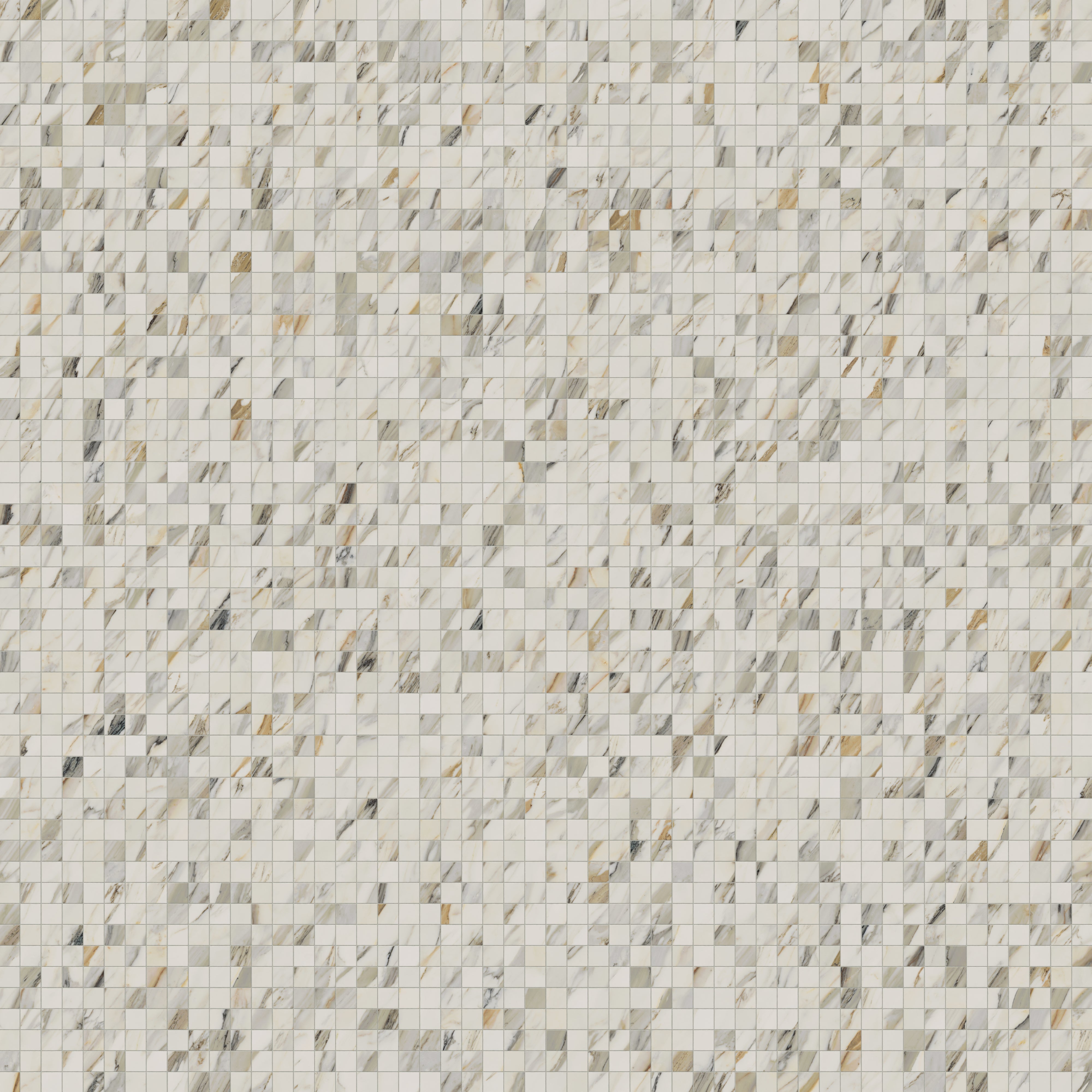 Aniston 2x2 Matte Porcelain Mosaic Tile in Calacatta Cremo