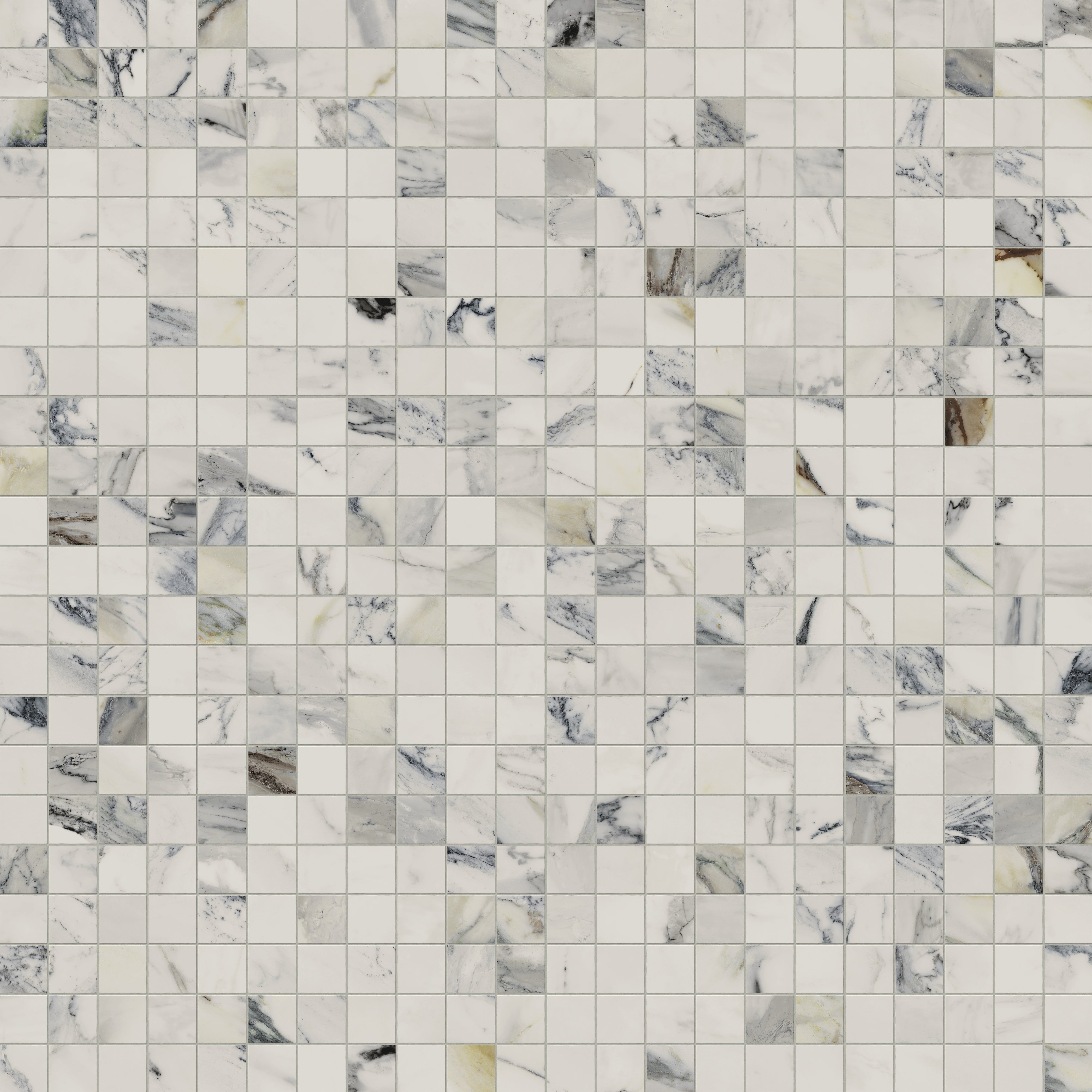 Aniston 2x2 Matte Porcelain Mosaic Tile in Calacatta Antico