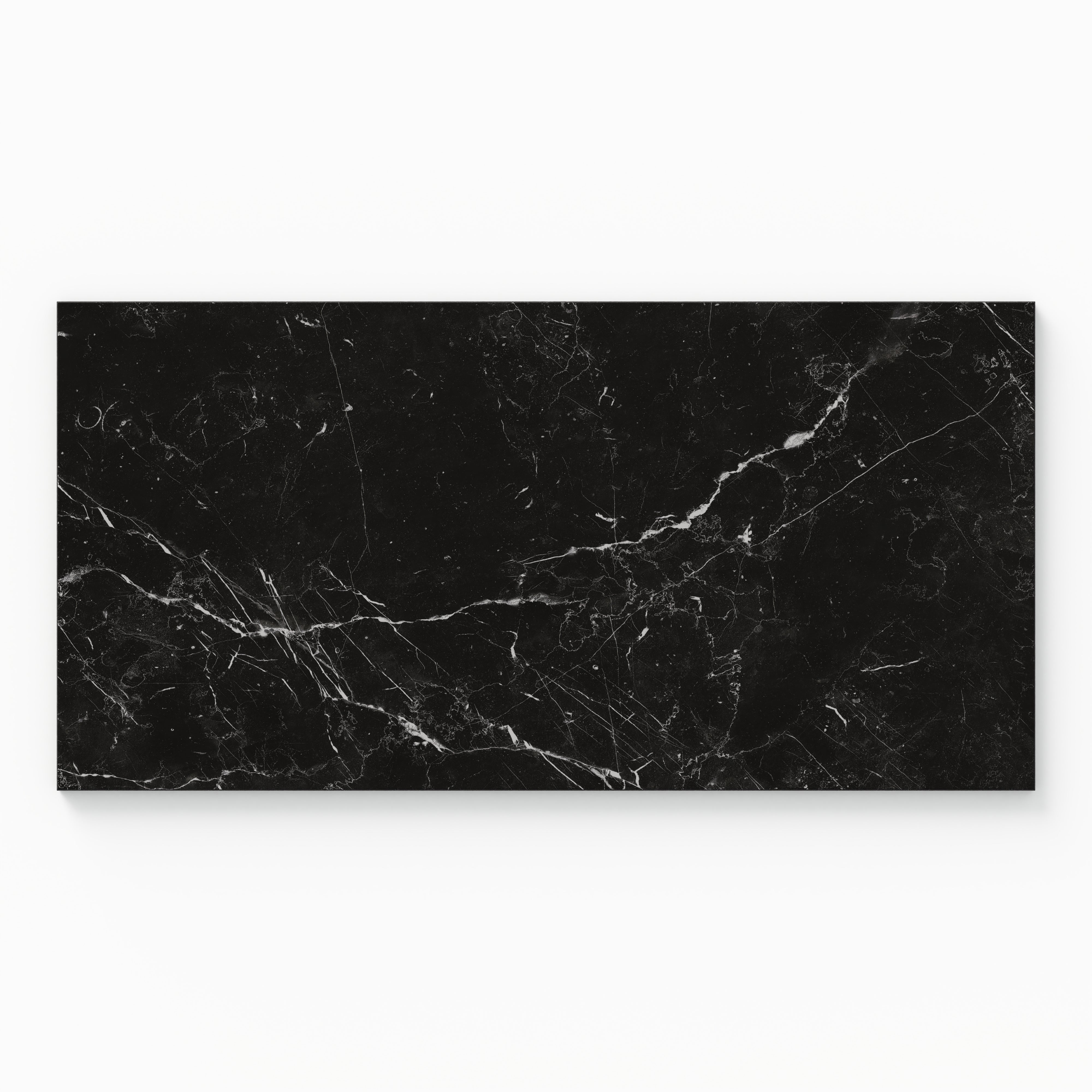 Leona 12x24 Matte Porcelain Tile in Nero Marquina