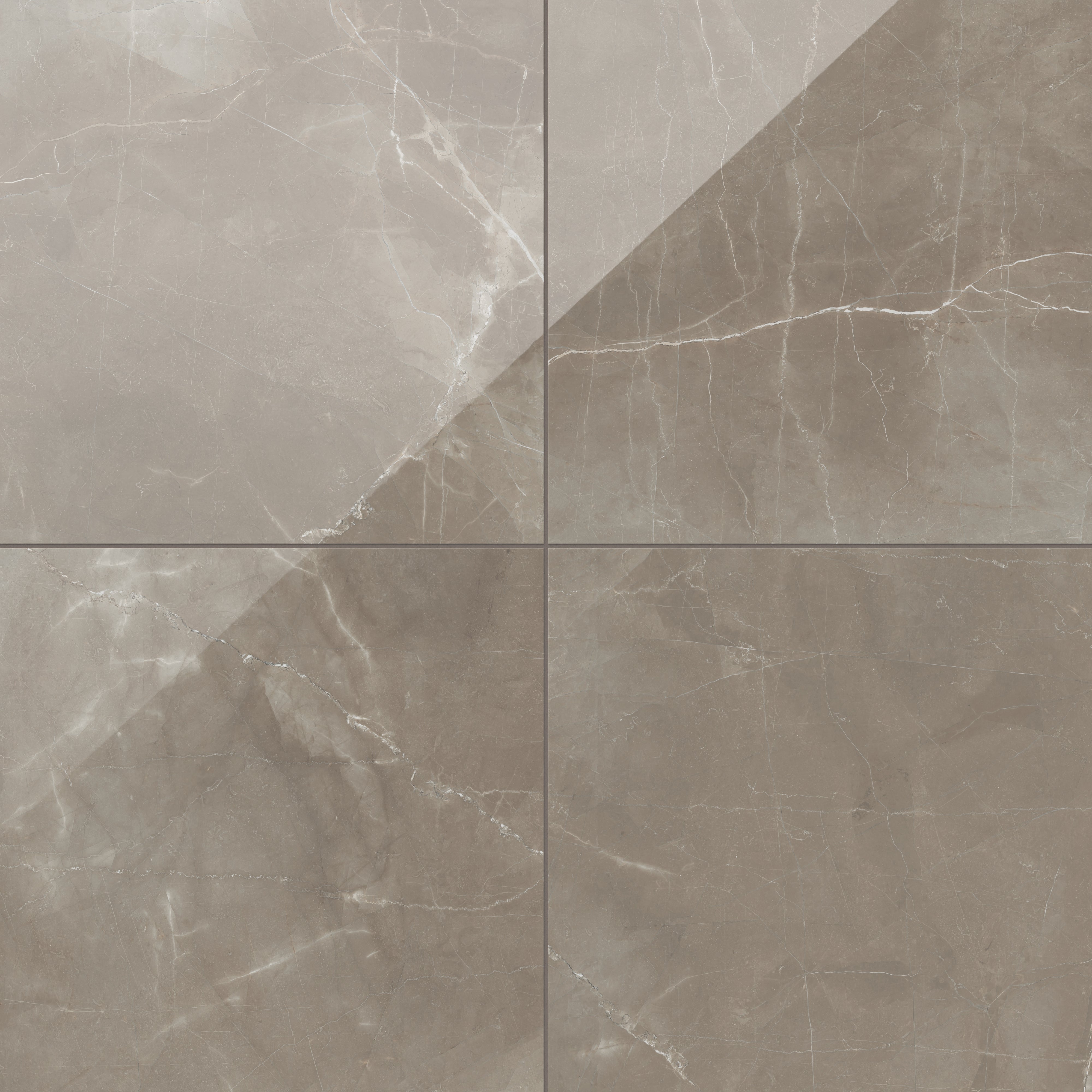 Leona 24x24 Polished Porcelain Tile in Amani Bronze