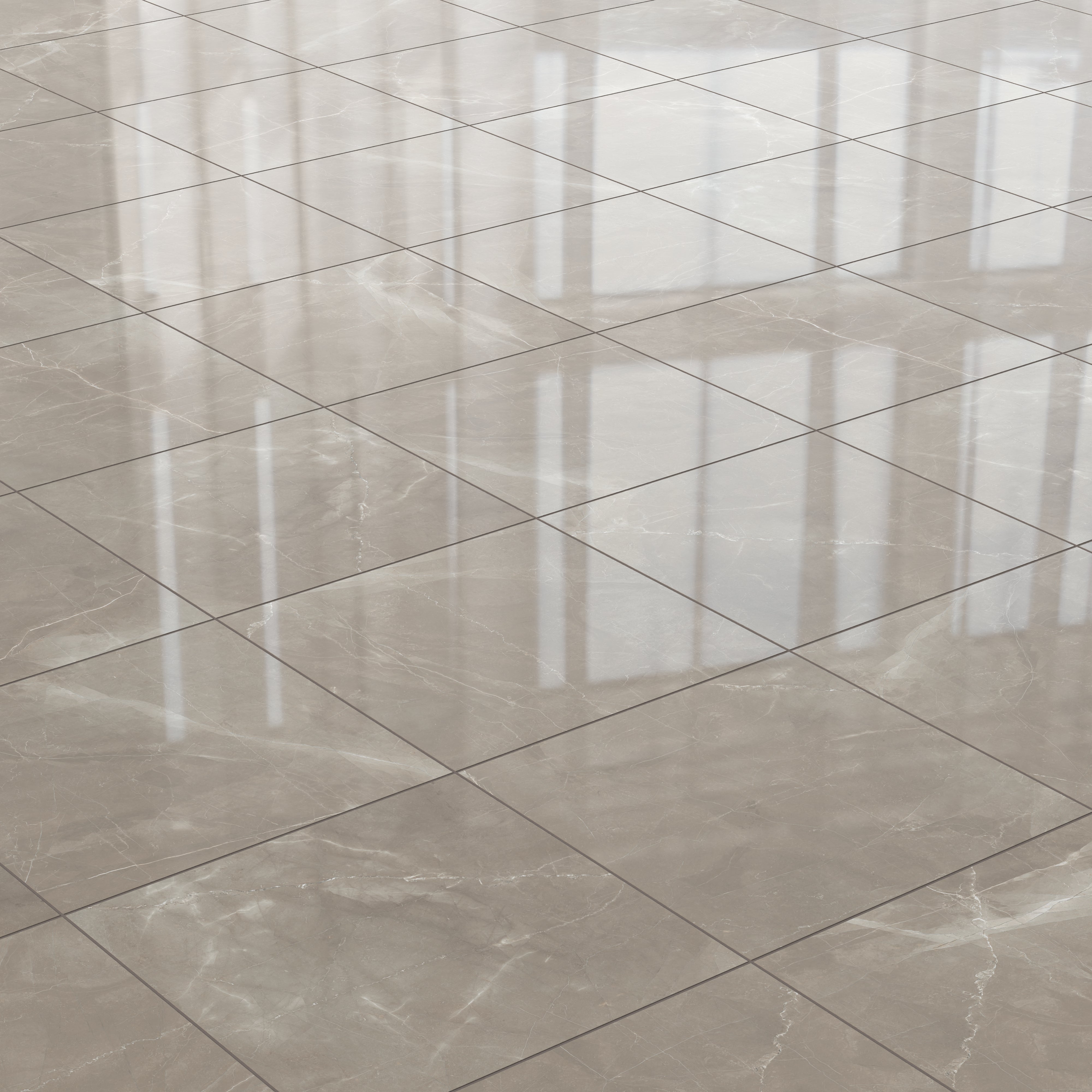 Leona 24x24 Polished Porcelain Tile in Amani Bronze