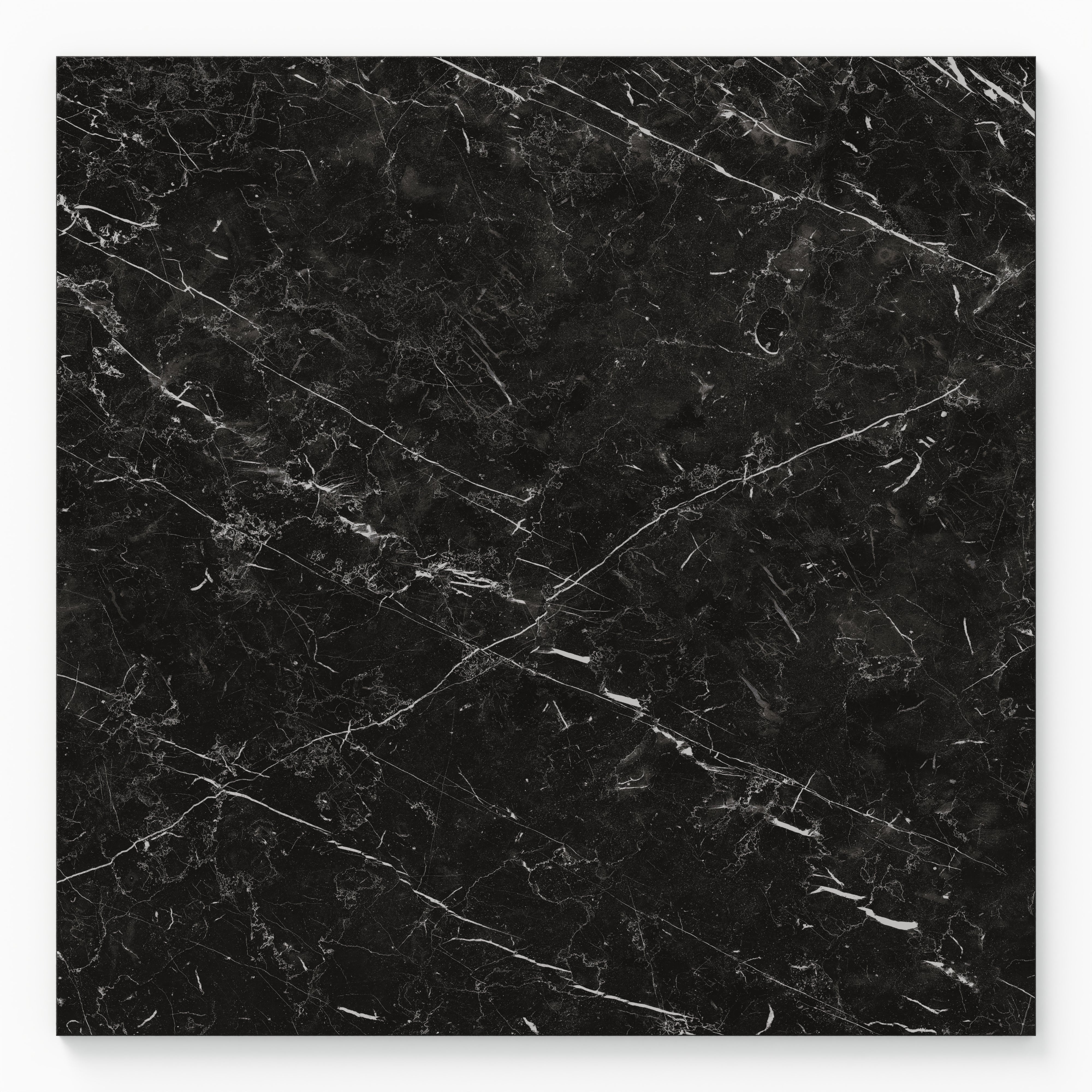 Leona 24x24 Matte Porcelain Tile in Nero Marquina