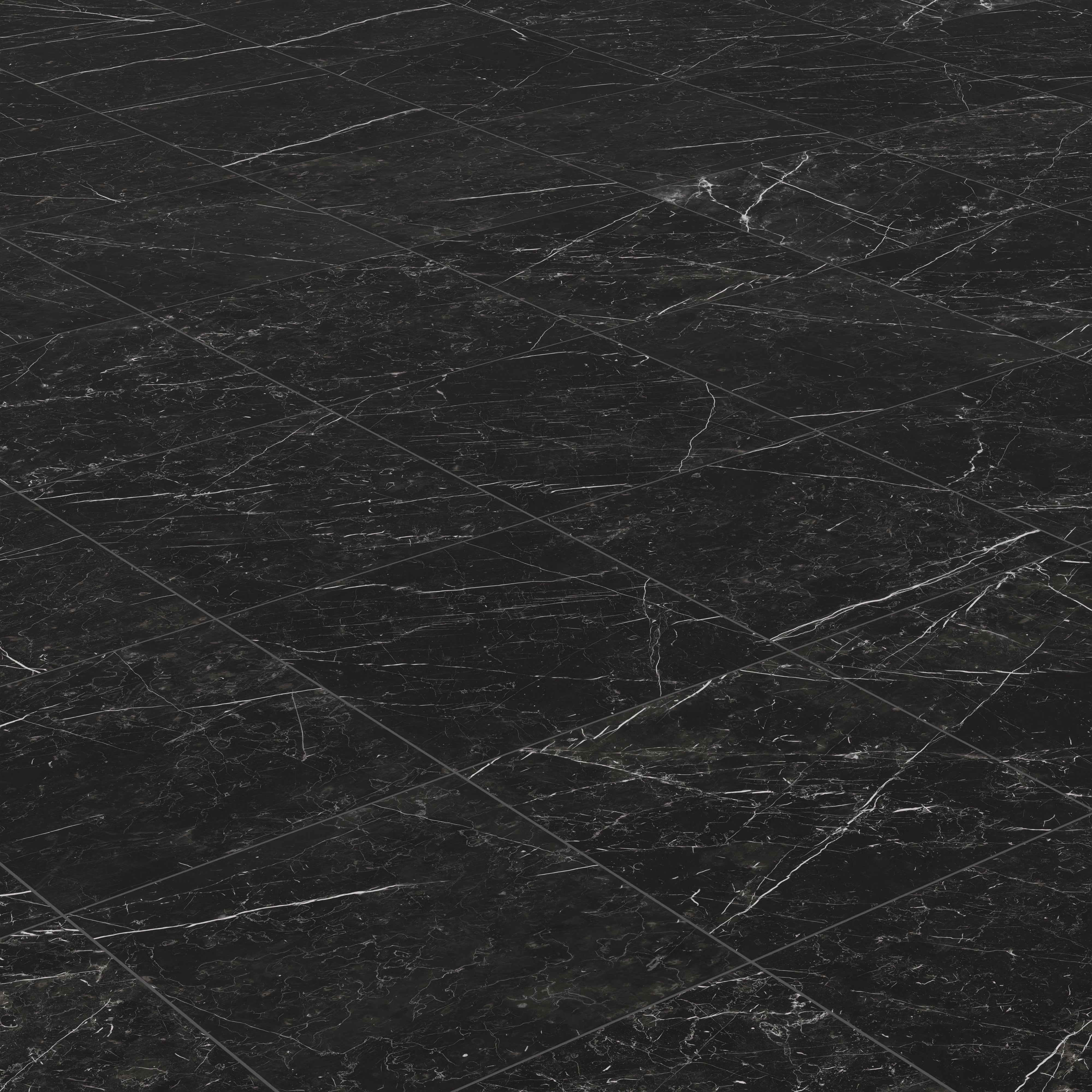 Leona 24x24 Matte Porcelain Tile in Nero Marquina