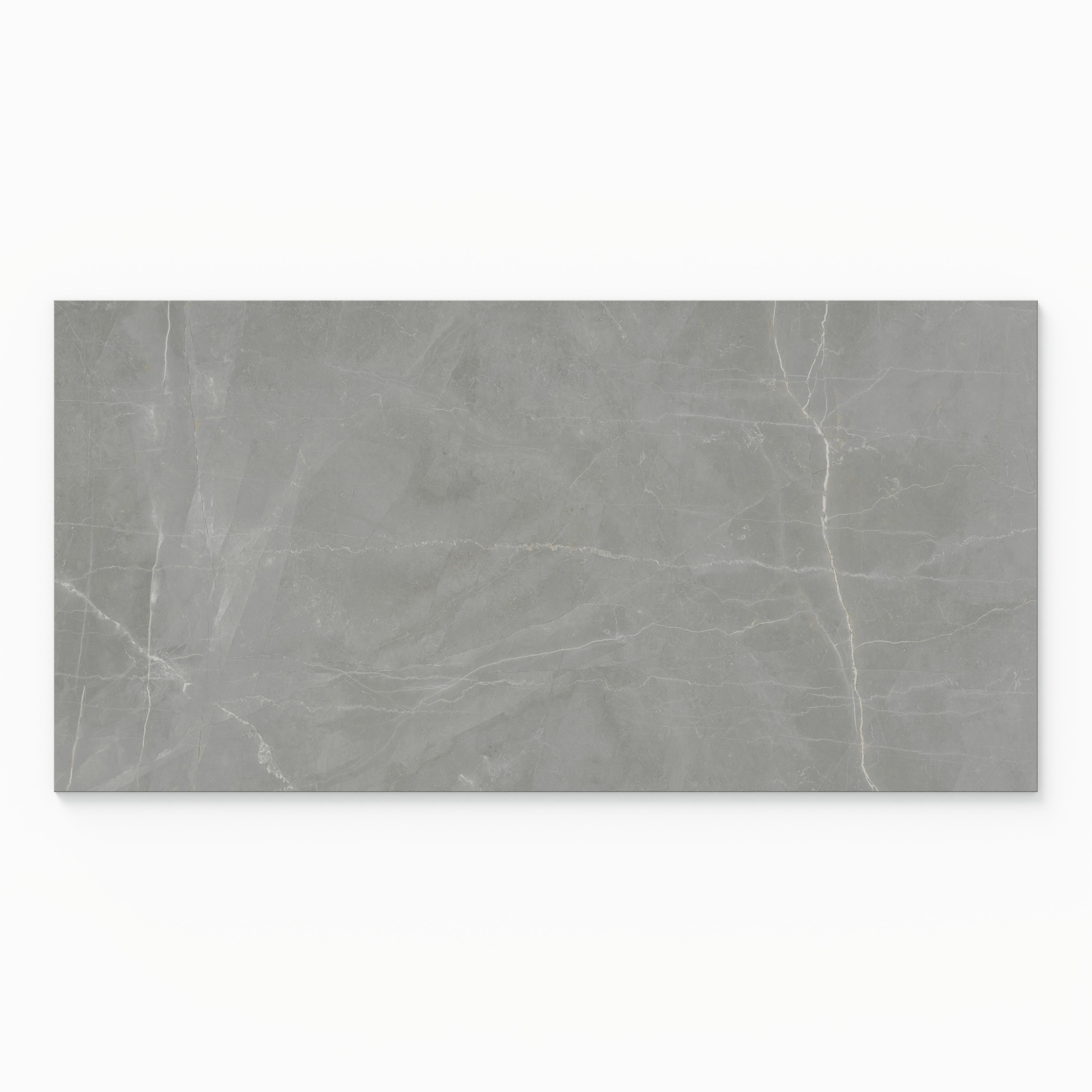 Leona 24x48 Polished Porcelain Tile in Amani Grey