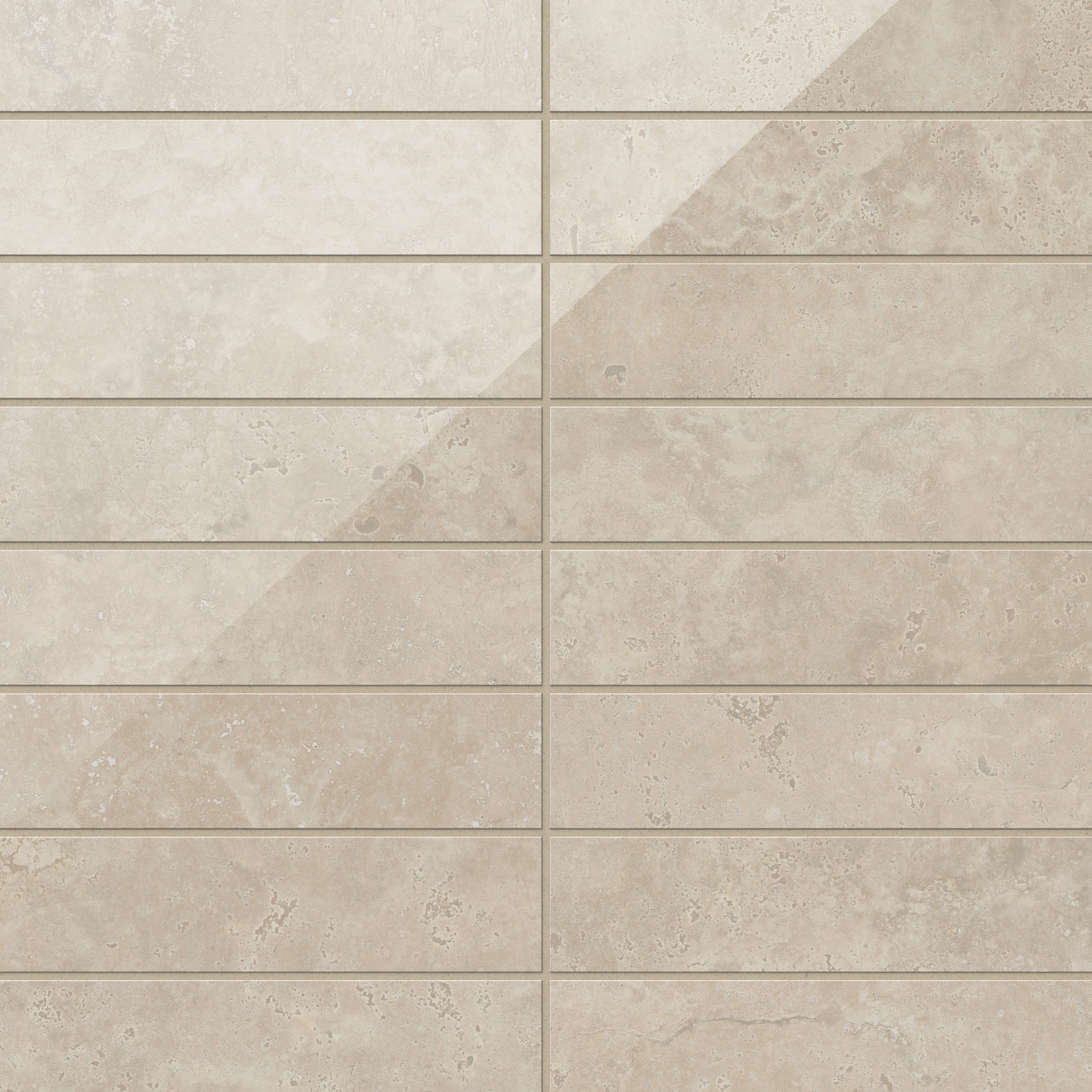 Leona Marfil 3x12 Polished tile featuring a refined beige marble look with delicate veining and a glossy finish, ideal for timeless elegance.