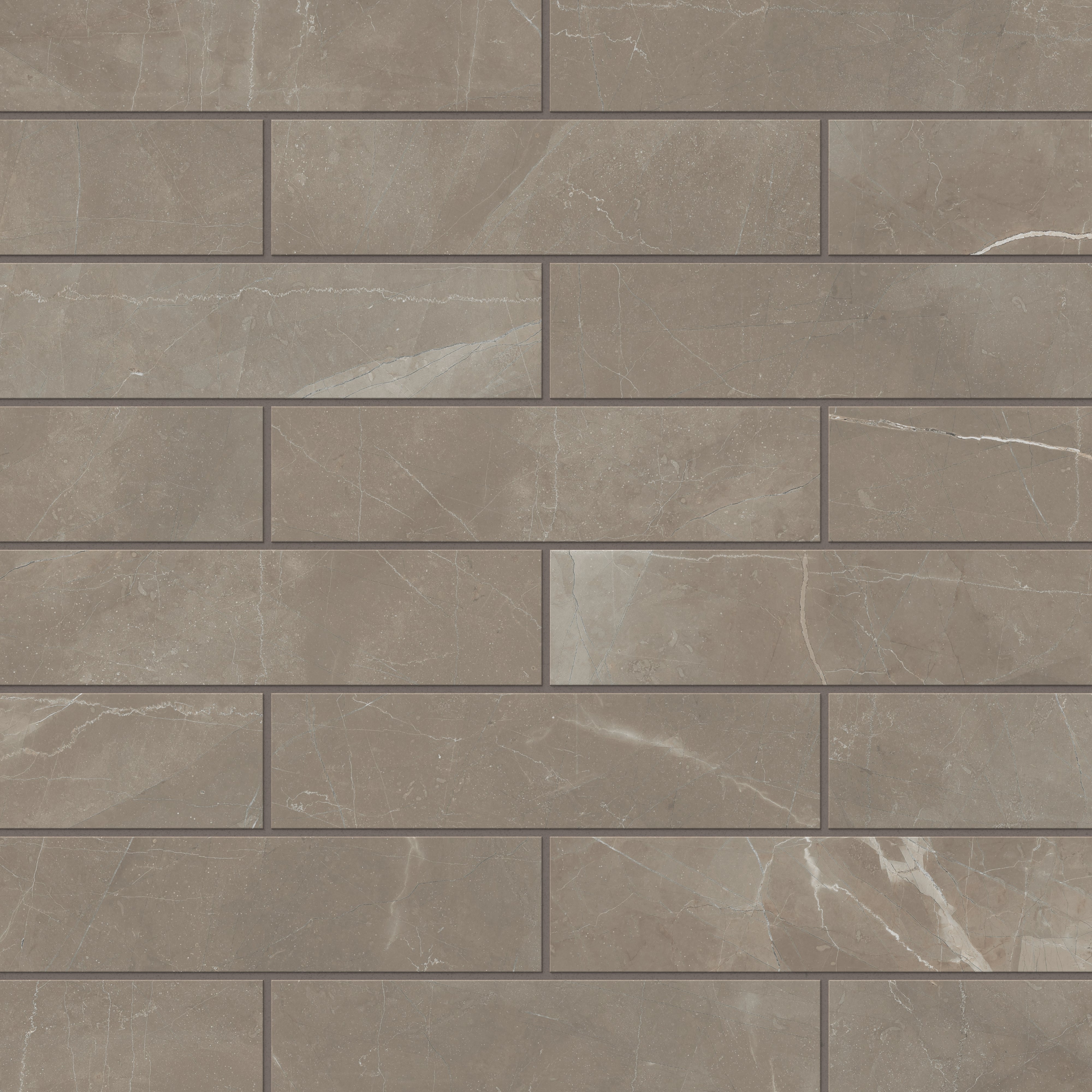 Leona 3x12 Polished Porcelain Tile in Amani Bronze