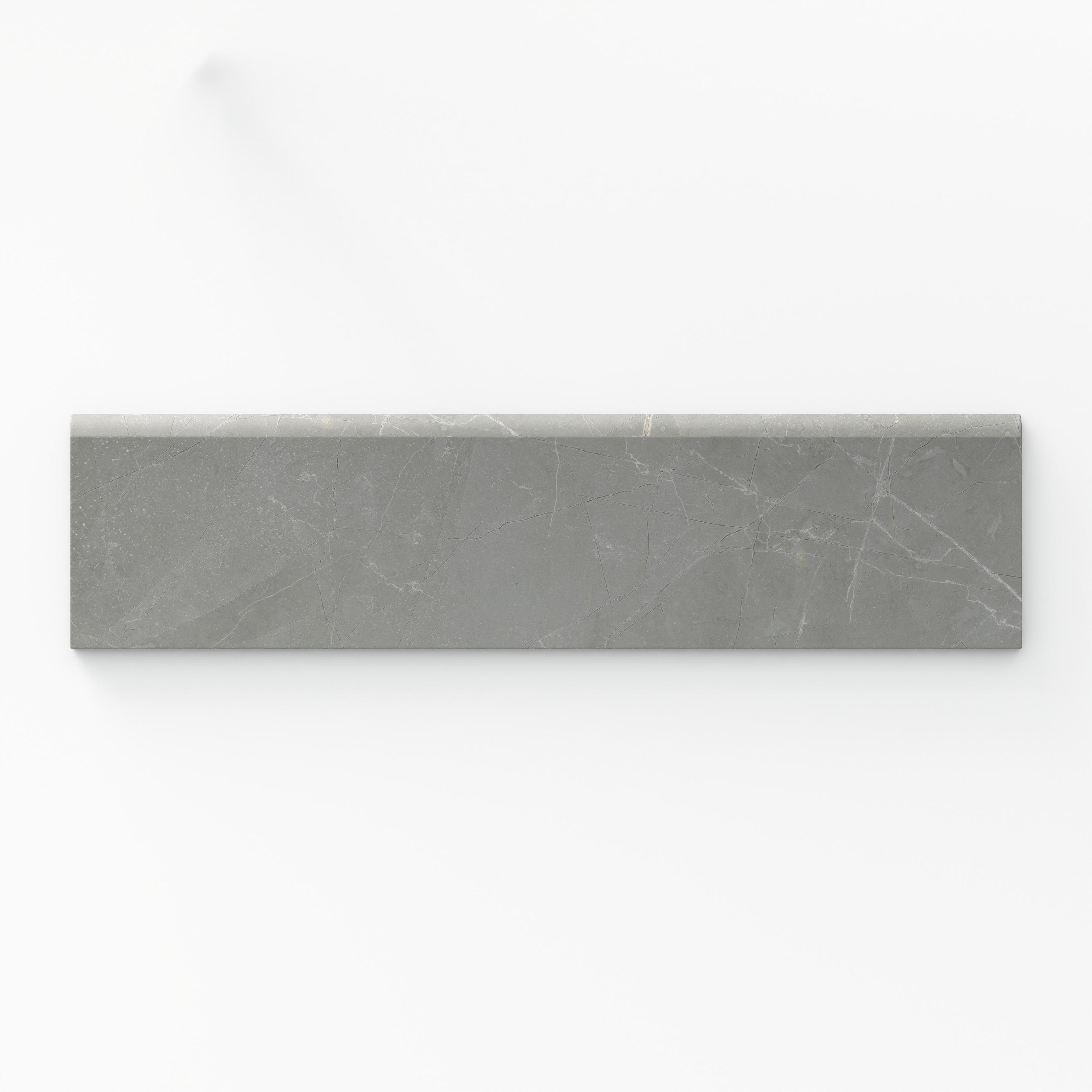 Leona 3x12 Matte Porcelain Bullnose Tile in Amani Grey