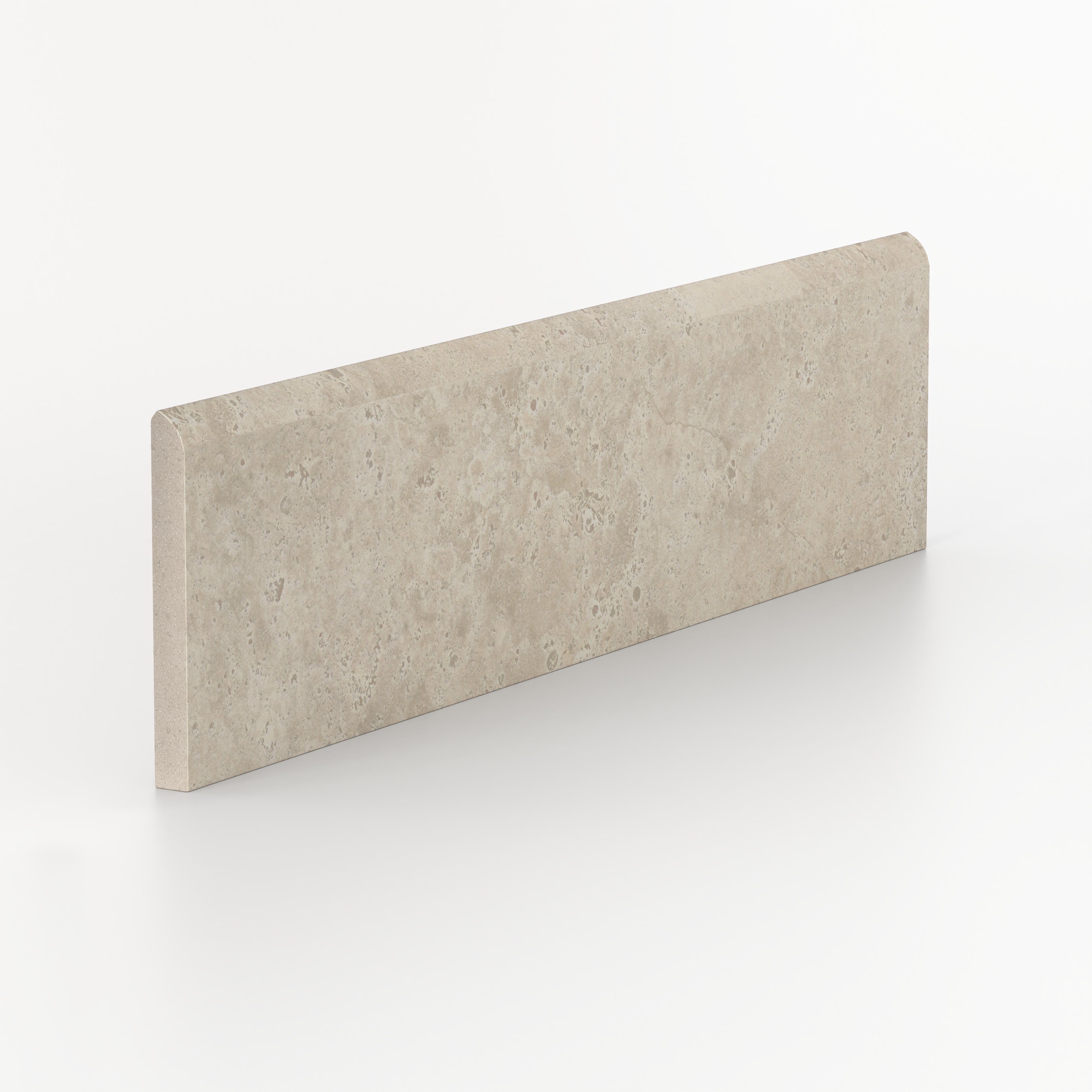 Leona 3x12 Matte Porcelain Bullnose Tile in Marfil