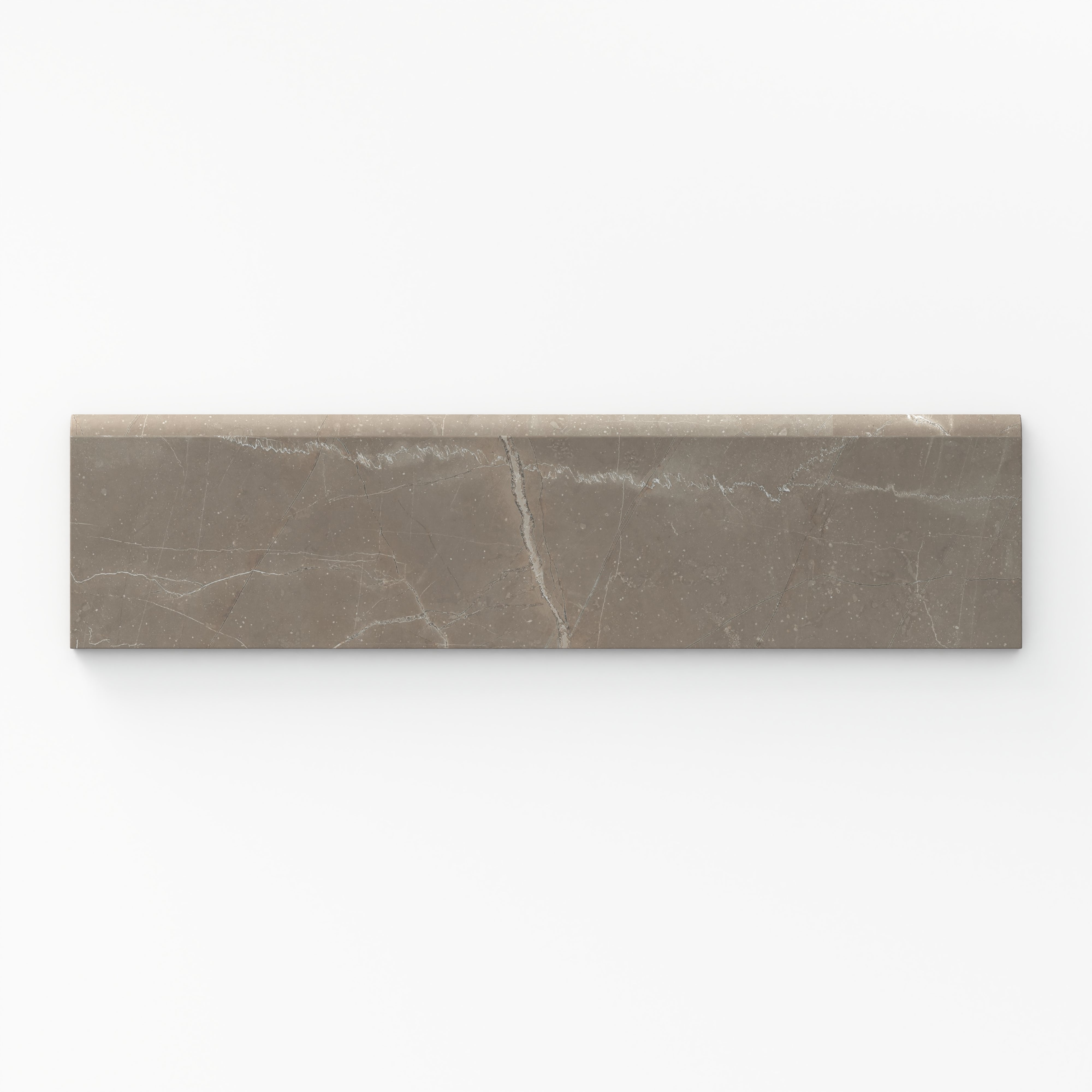 Leona 3x12 Matte Porcelain Bullnose Tile in Amani Bronze