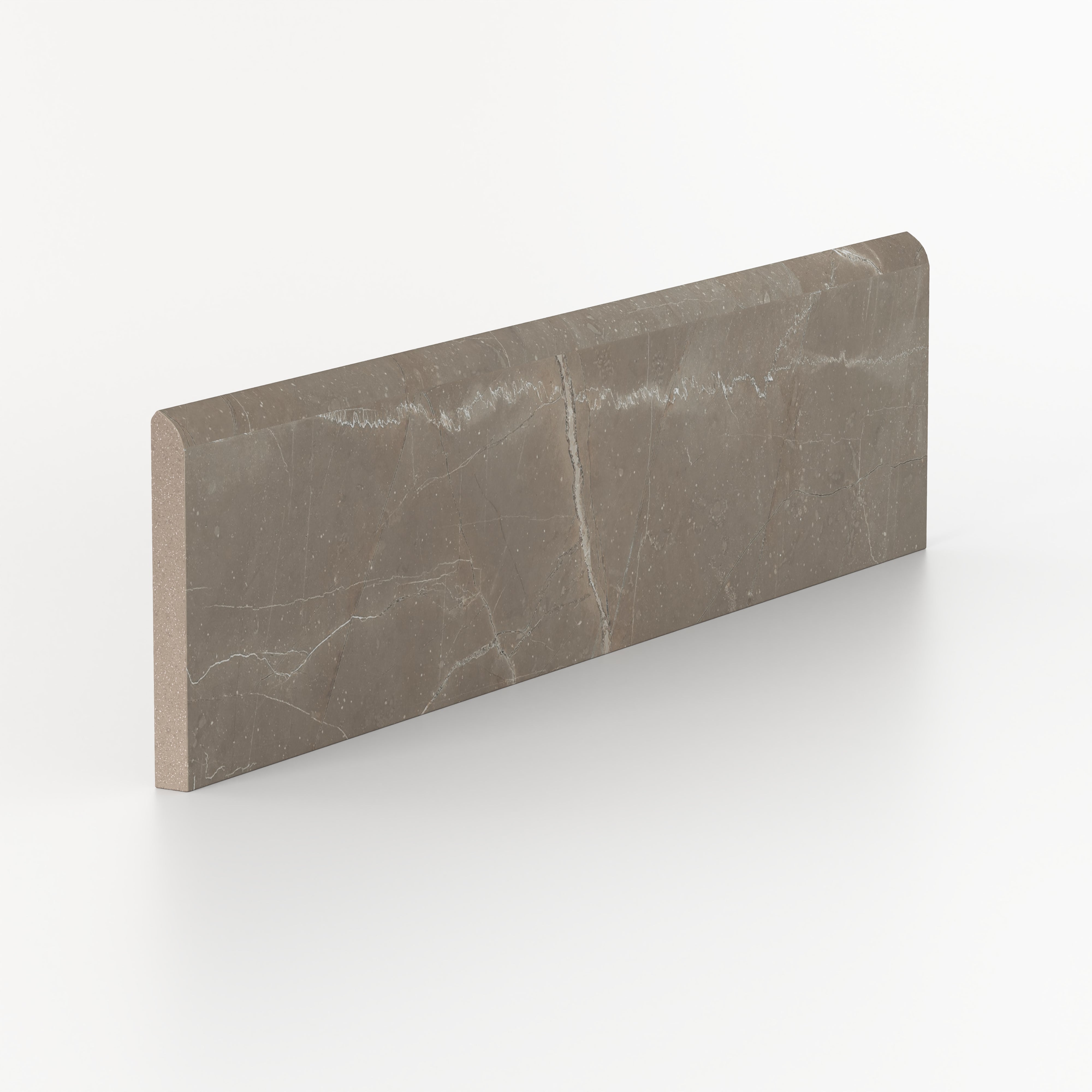 Leona 3x12 Matte Porcelain Bullnose Tile in Amani Bronze