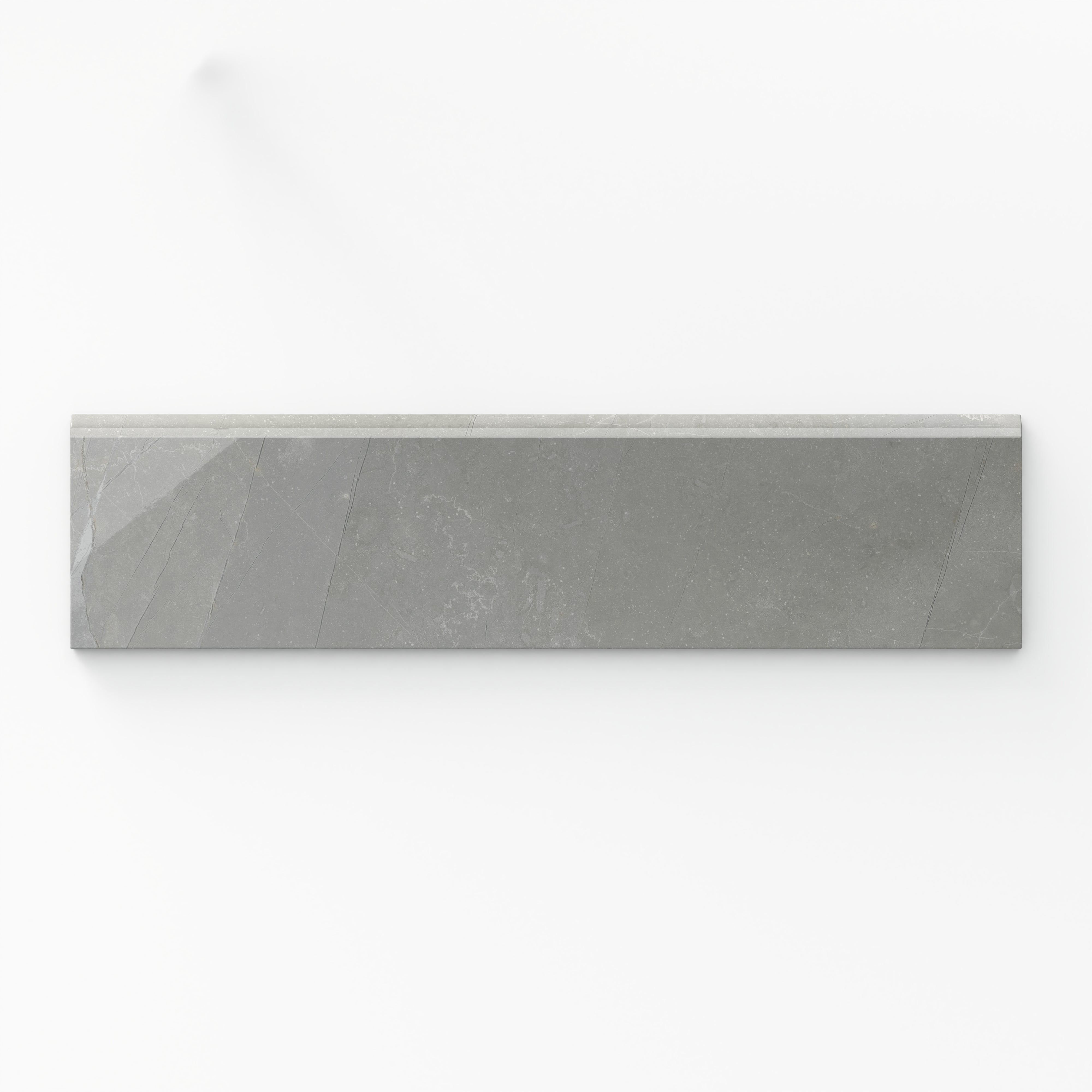 Leona 3x12 Polished Porcelain Bullnose Tile in Amani Grey