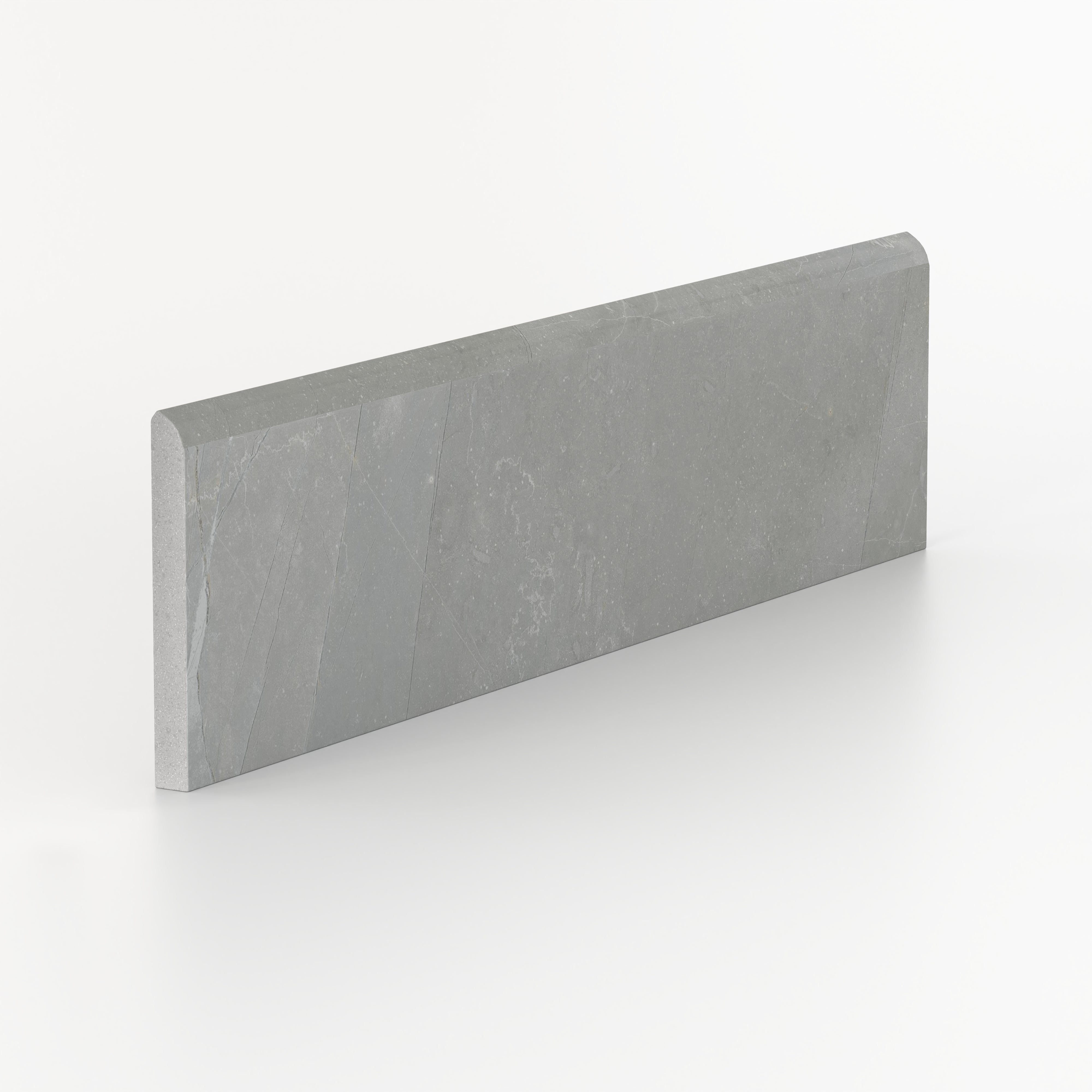 Leona 3x12 Polished Porcelain Bullnose Tile in Amani Grey