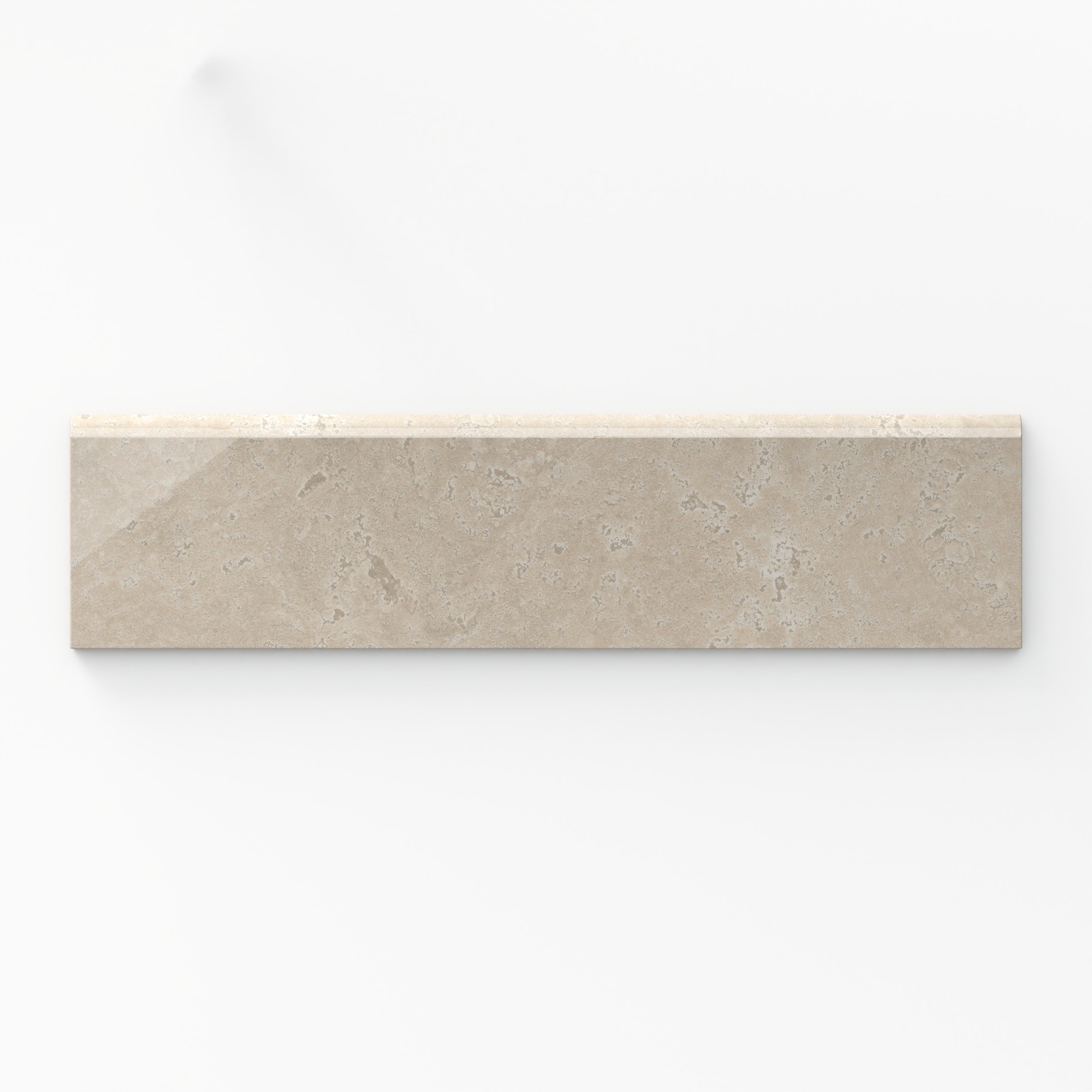 Leona 3x12 Polished Porcelain Bullnose Tile in Marfil