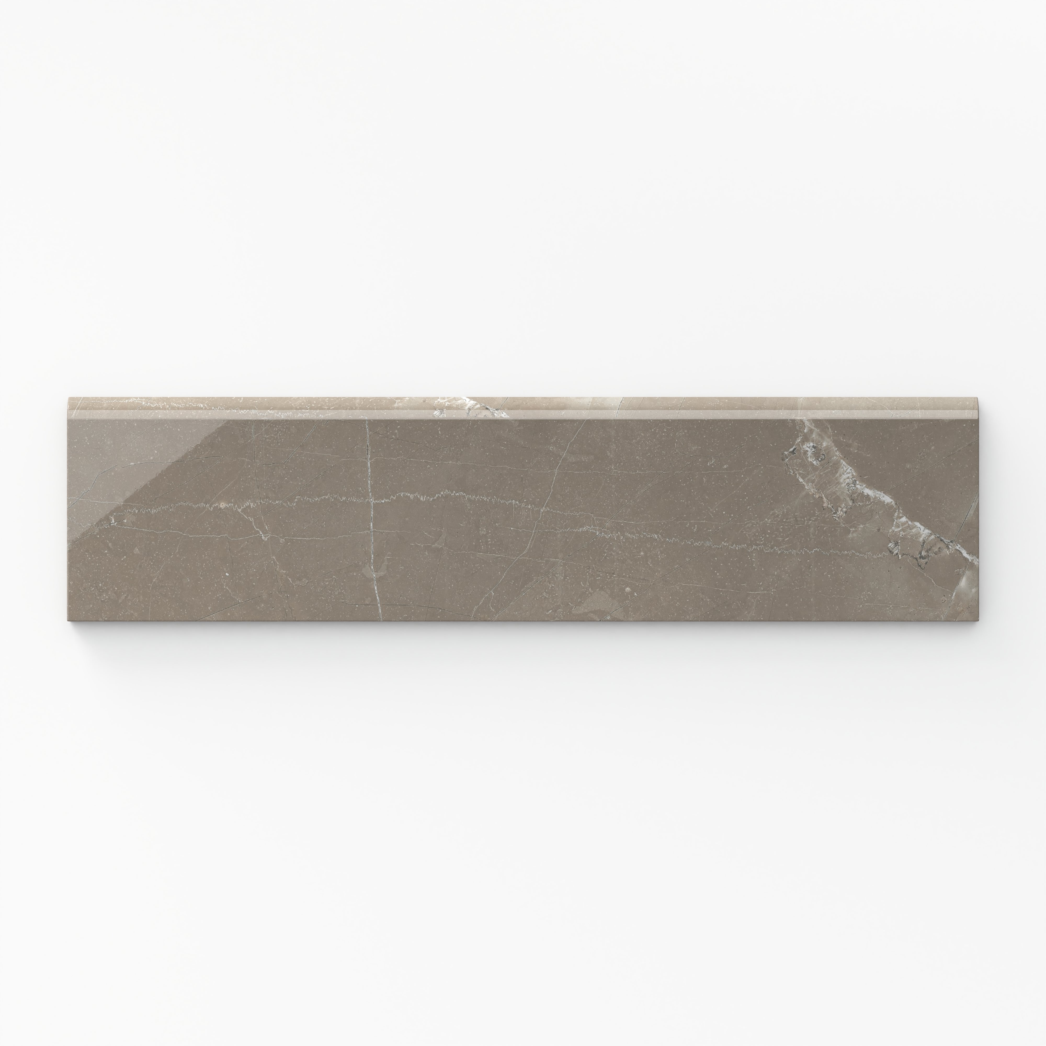 Leona 3x12 Polished Porcelain Bullnose Tile in Amani Bronze