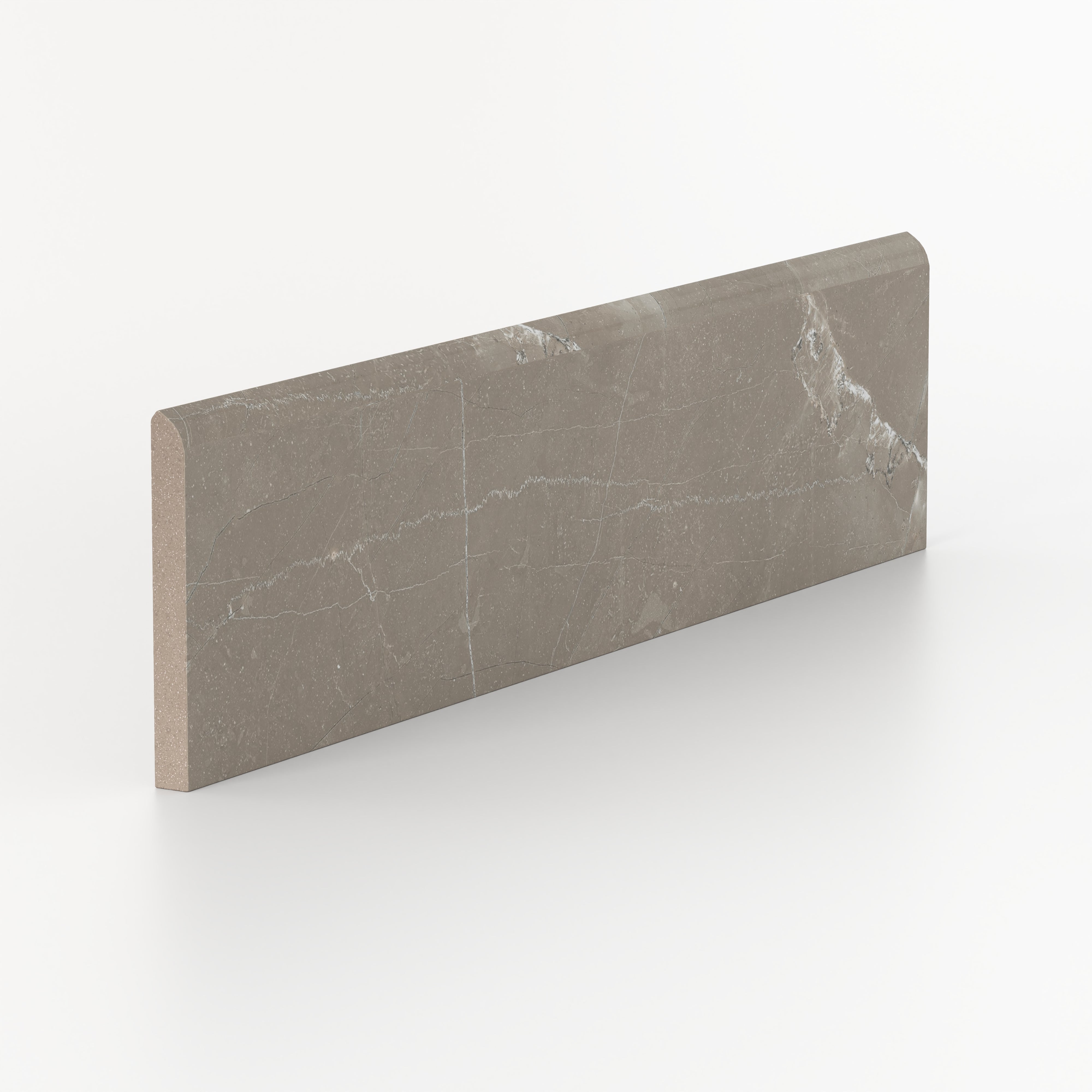 Leona 3x12 Polished Porcelain Bullnose Tile in Amani Bronze