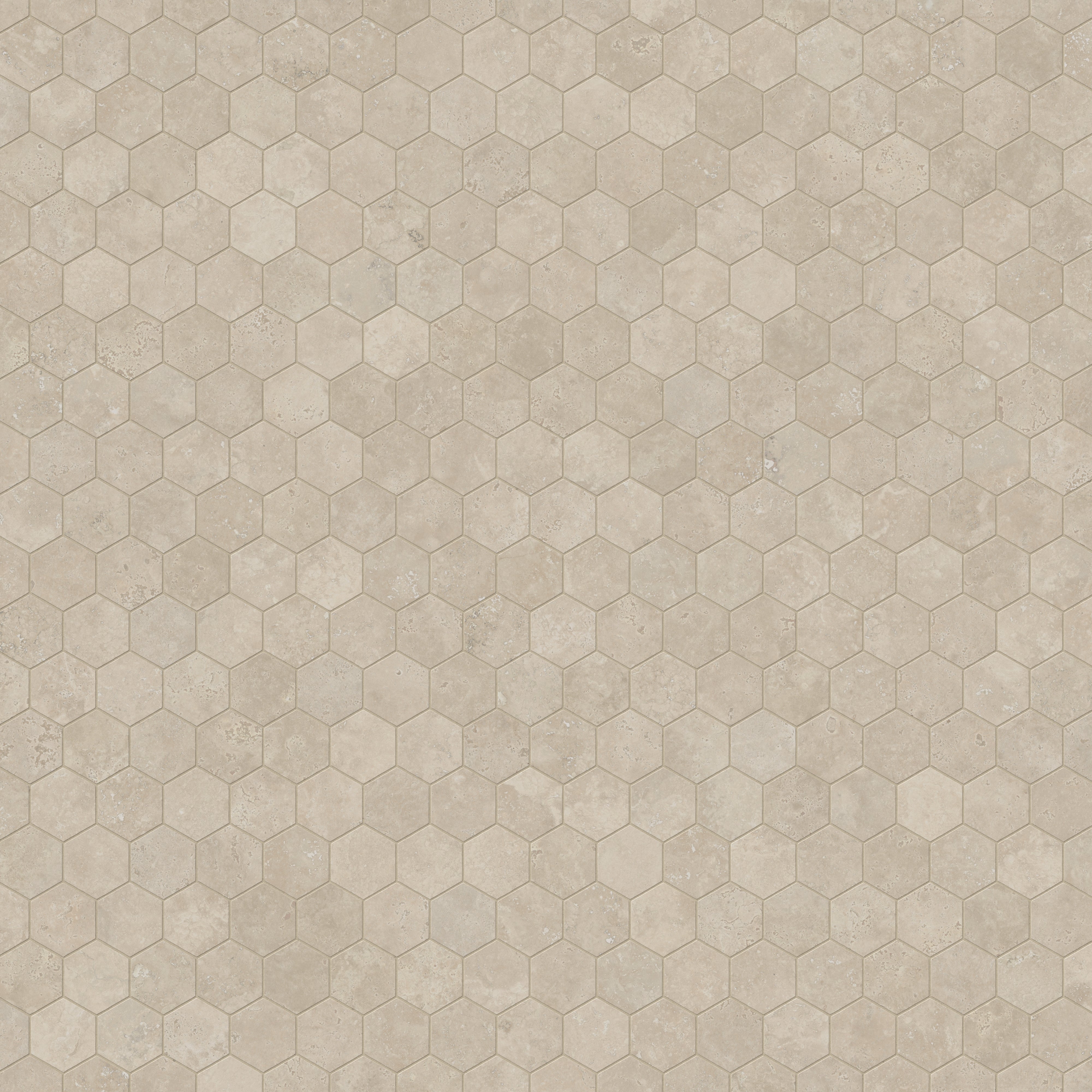 Leona 3x3 Matte Porcelain Hexagon Mosaic Tile in Marfil