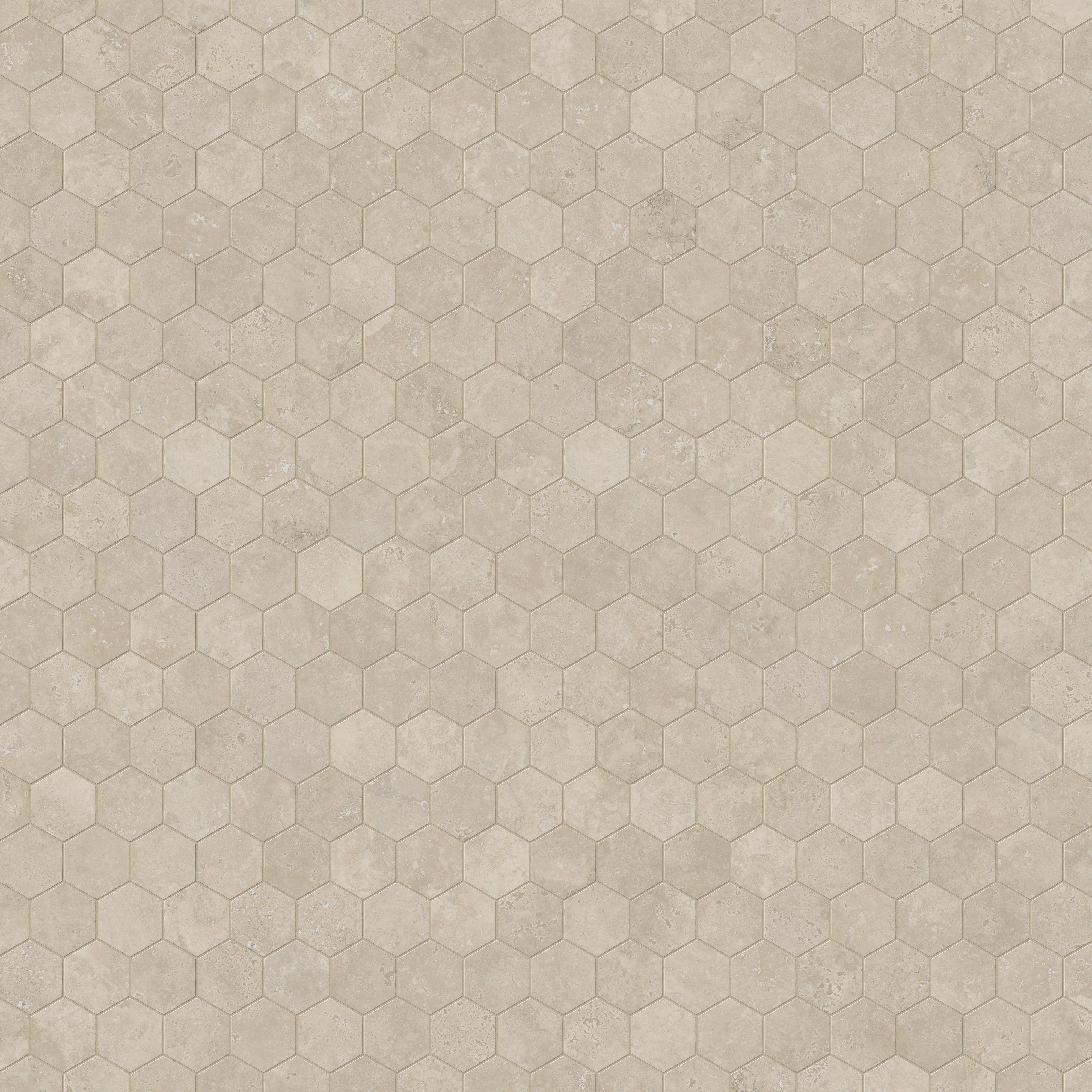 Leona 3x3 Polished Porcelain Hexagon Mosaic Tile in Marfil