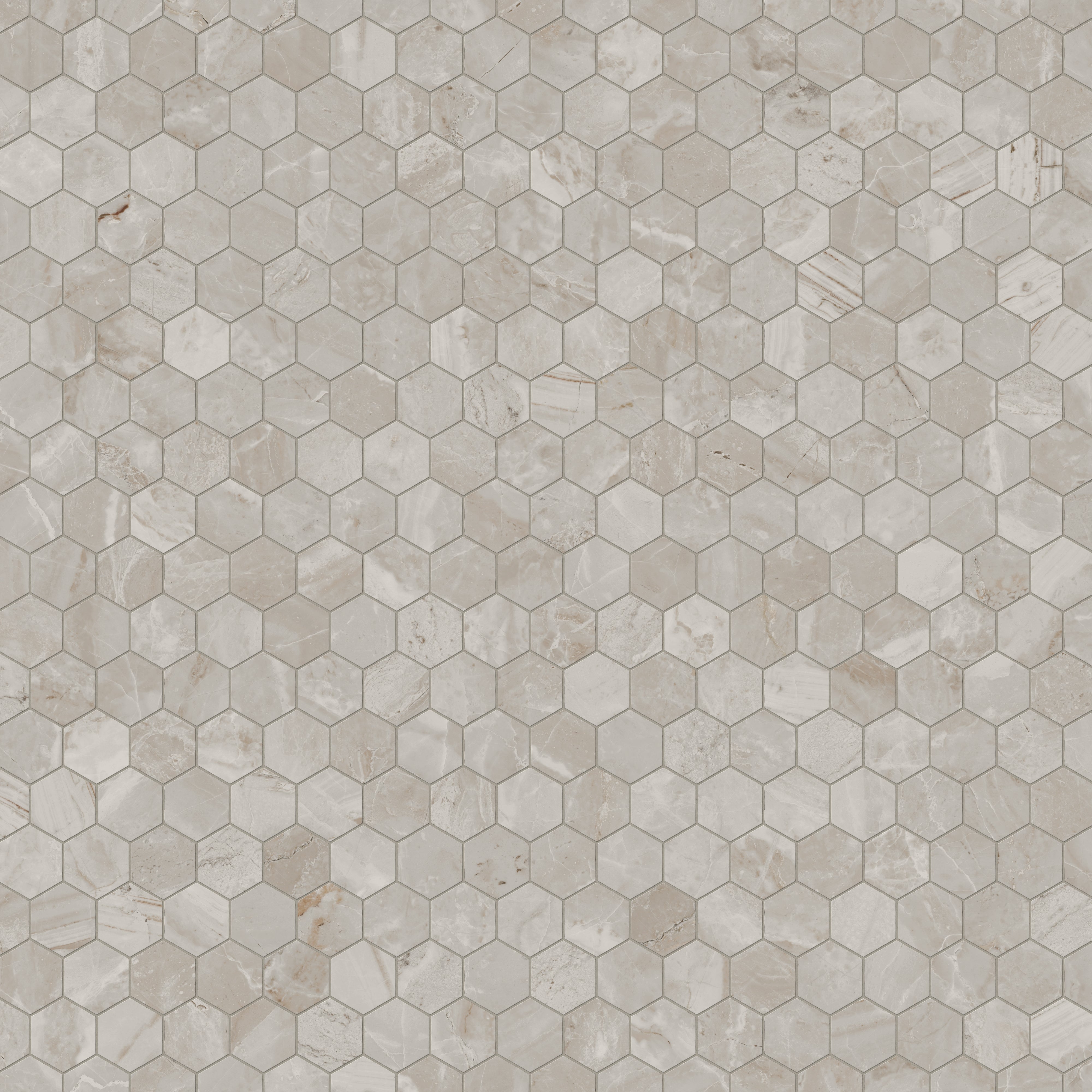 Blair 3x3 Matte Porcelain Hexagon Mosaic Tile in Oniciata Beige