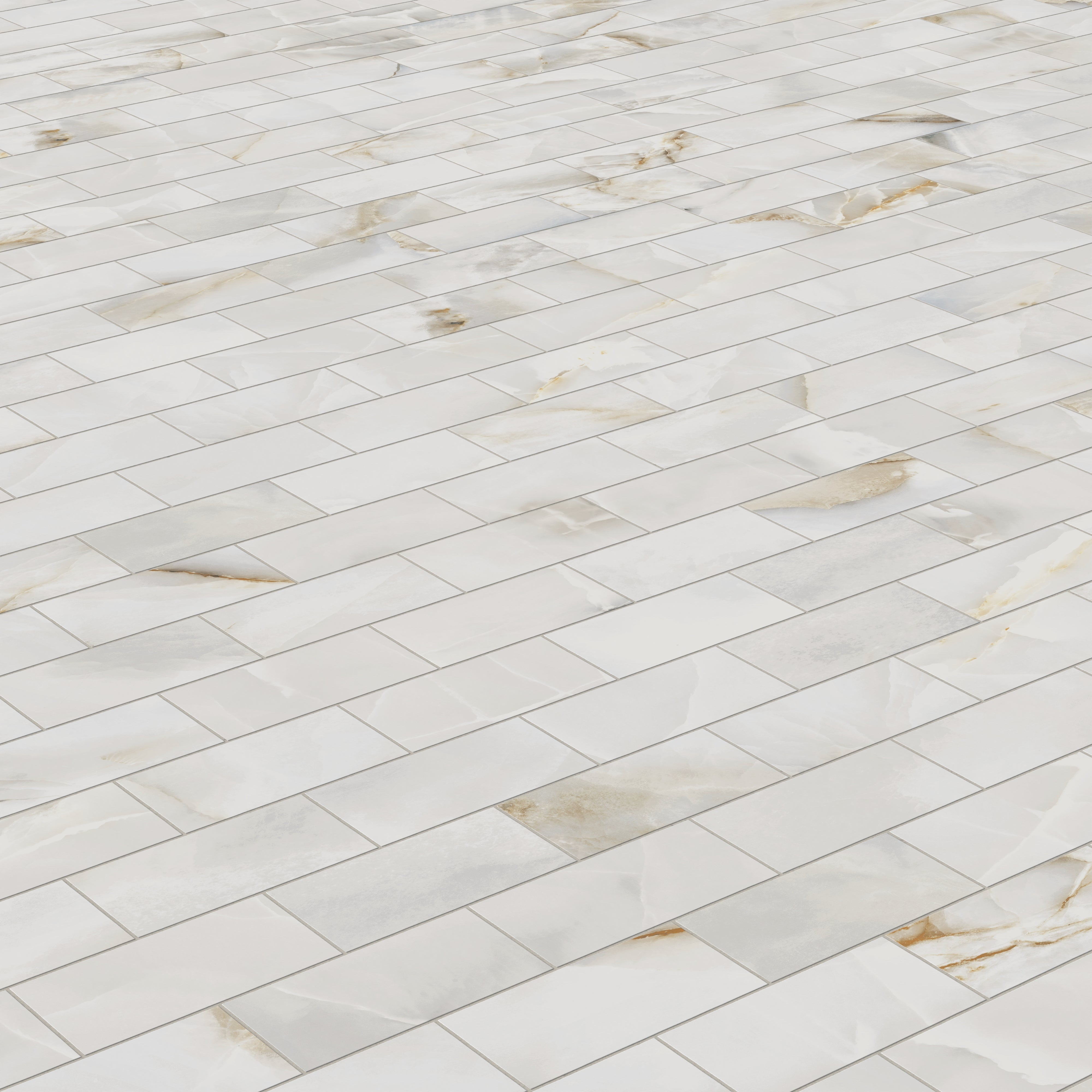 Astrid 3x6 Matte Porcelain Mosaic Tile in Pearl