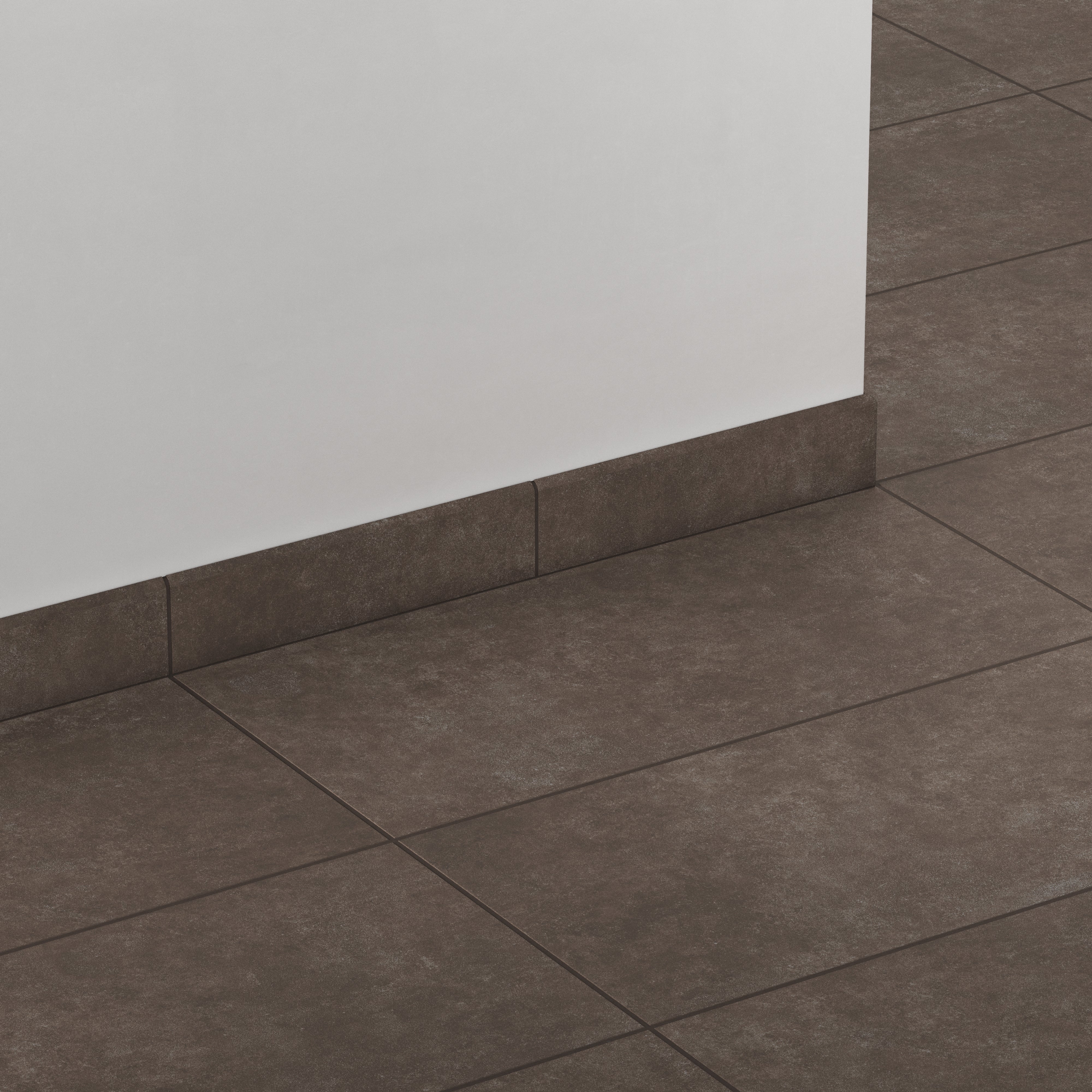 Wyatt 3x12 Matte Porcelain Bullnose Tile in Espresso