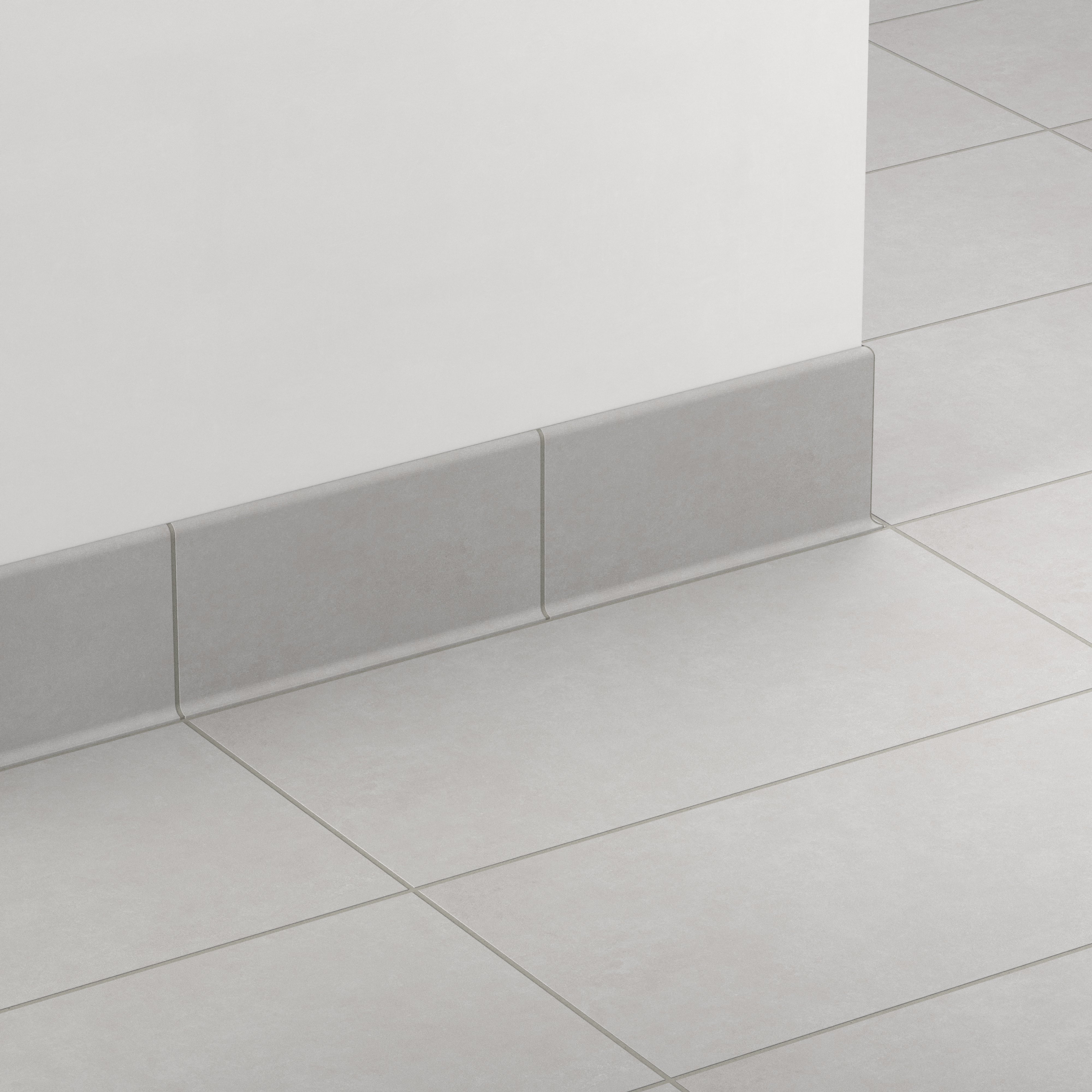 Wyatt 6x12 Matte Porcelain Cove Base Tile in Fog