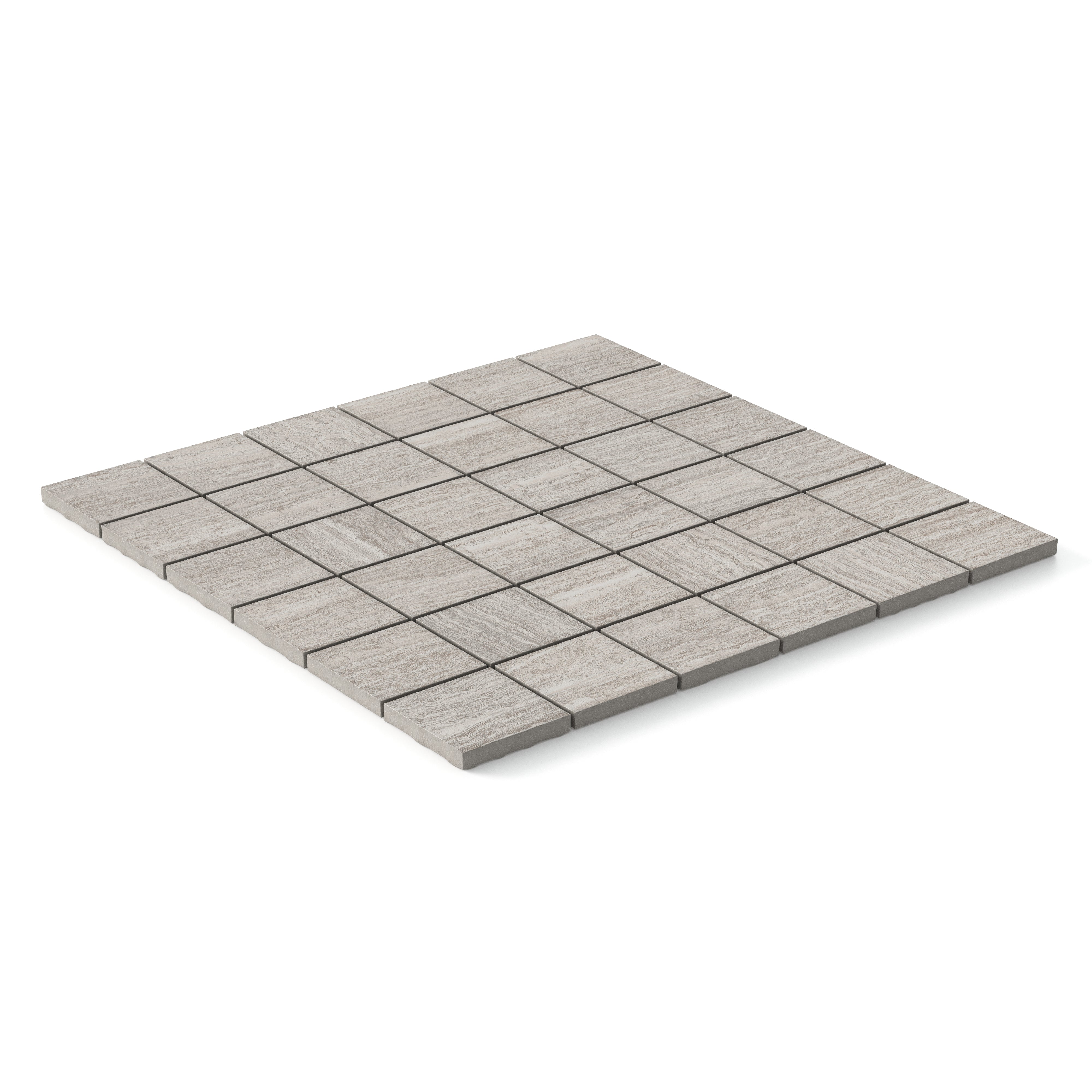 Hendrix 2x2 Matte Porcelain Mosaic Tile in Taupe