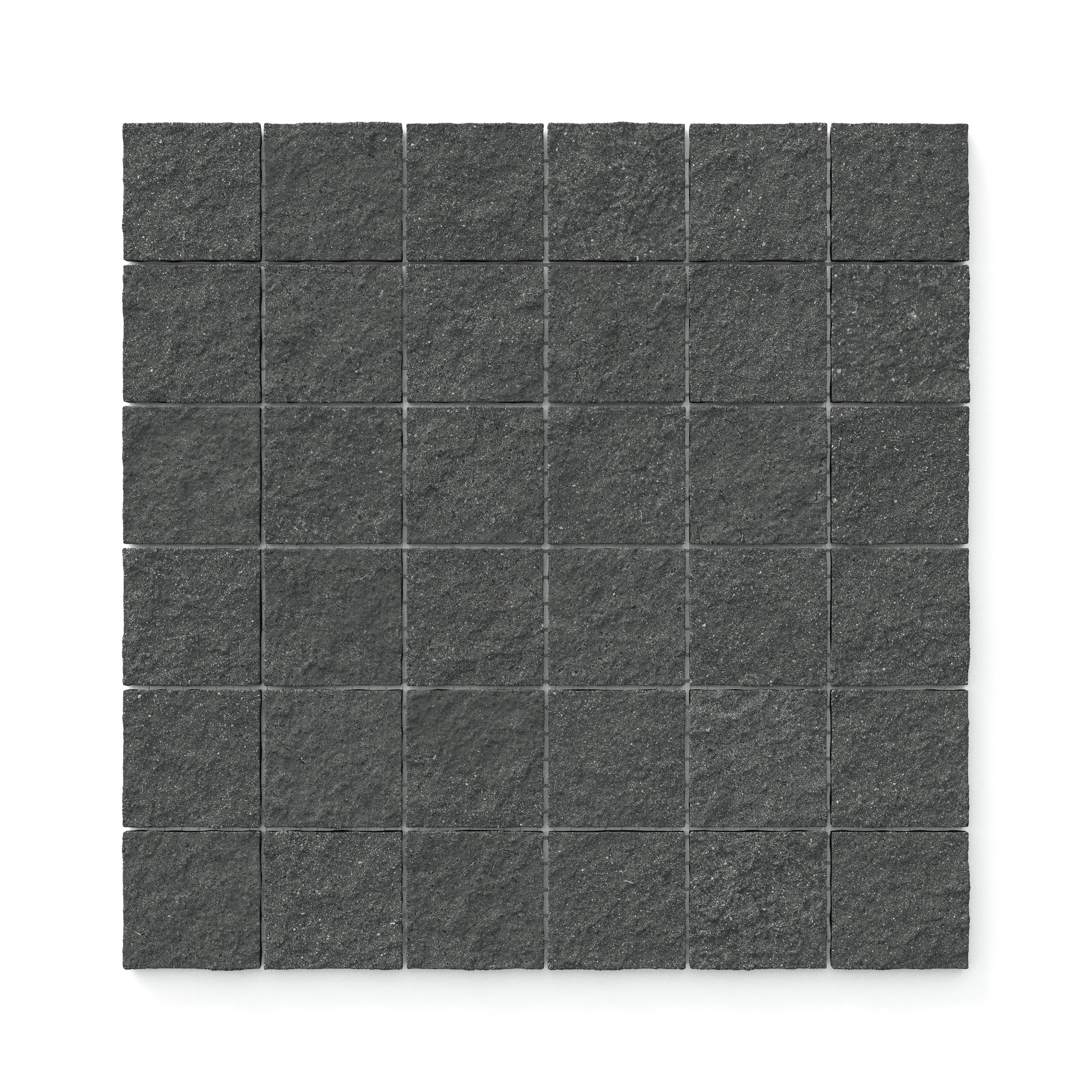 Palmer 2x2 Raw Porcelain Mosaic Tile in Nero