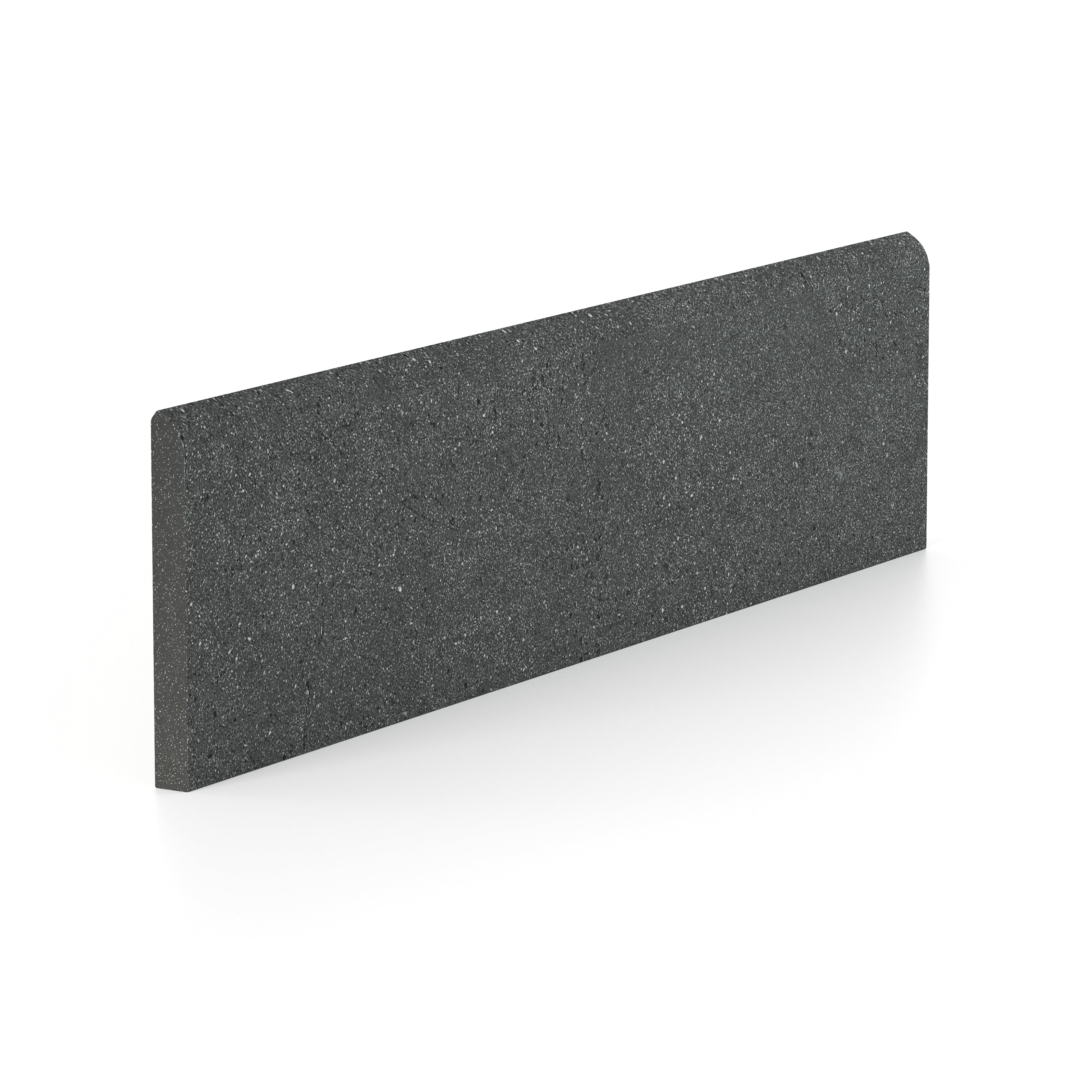 Palmer 3x12 Matte Porcelain Bullnose Tile in Nero