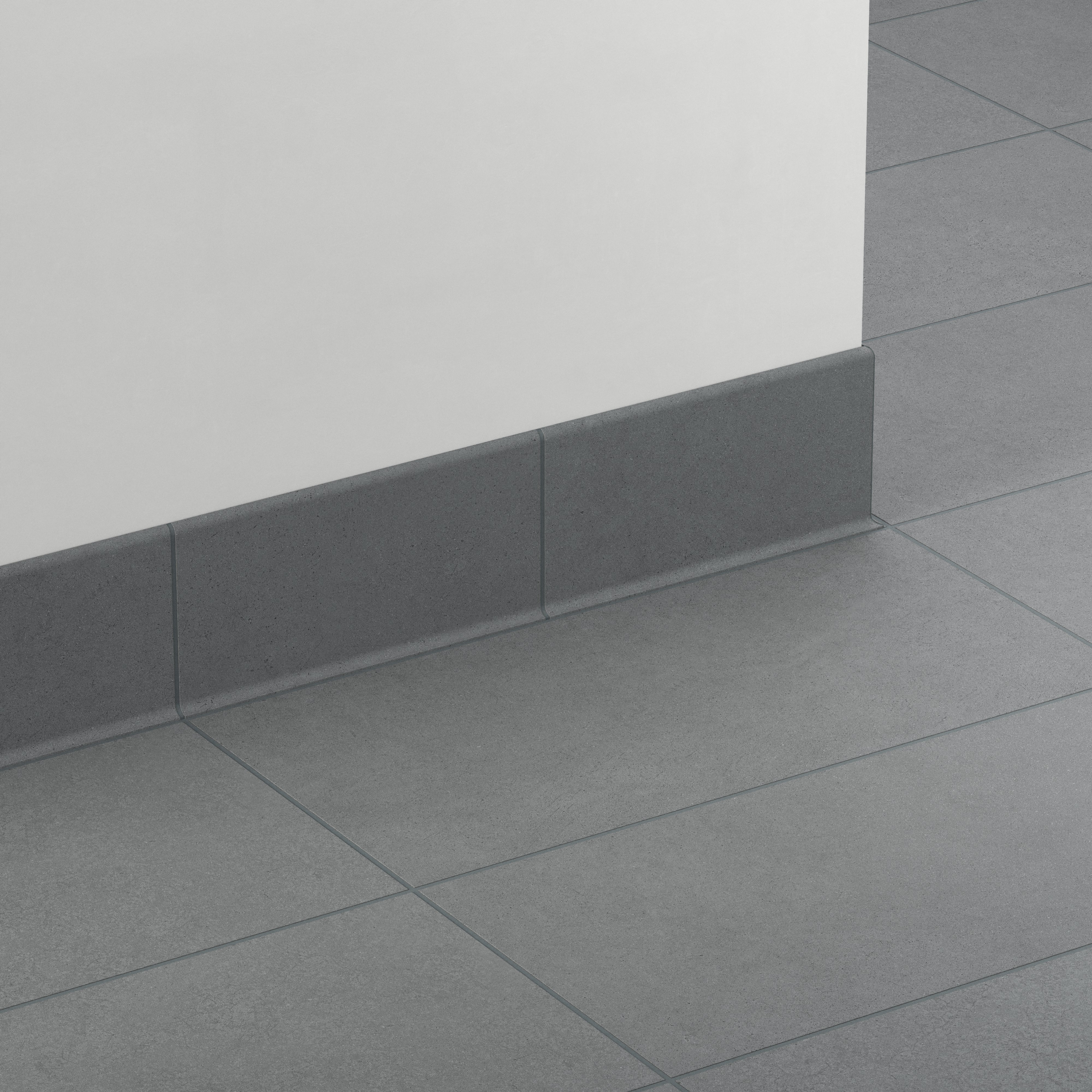 Palmer 6x12 Matte Porcelain Cove Base Tile in Grey