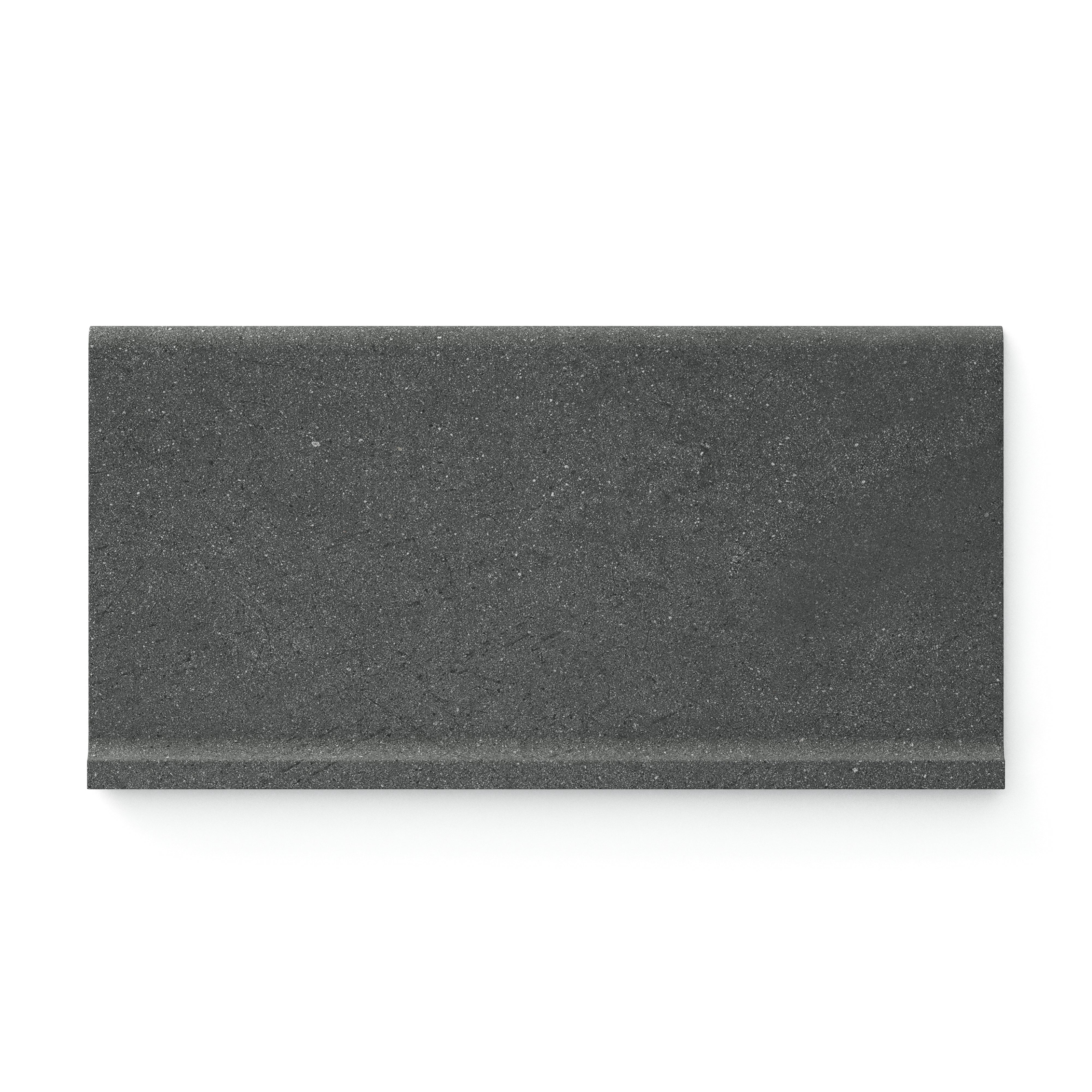 Palmer 6x12 Matte Porcelain Cove Base Tile in Nero